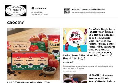 Schiavoni's IGA Weekly Ad July 29 - August 11, 2026