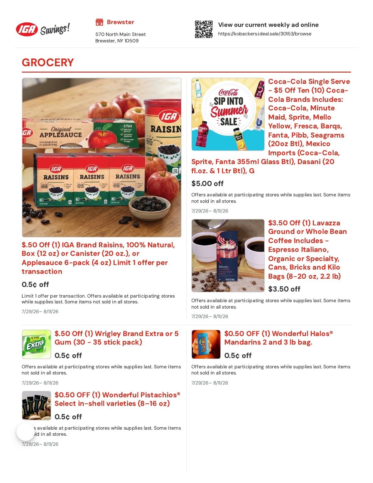 Kobacker's Market Weekly Ad July 29 - August 11, 2026