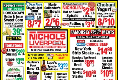 Nichols Fresh Market Weekly Ad August 2 - 8, 2026