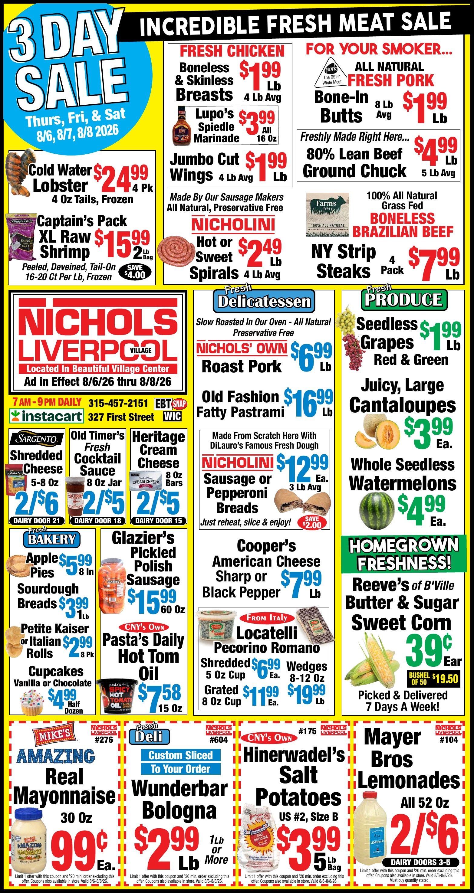 Nichols Fresh Market Weekly Ad August 2 - 8, 2026