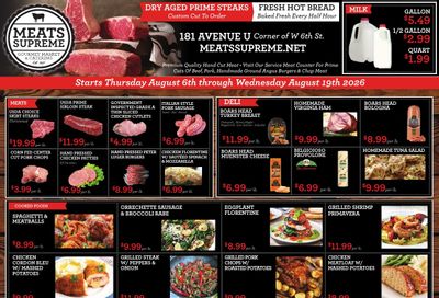 Meat Supreme Weekly Ad August 6 - 19, 2026