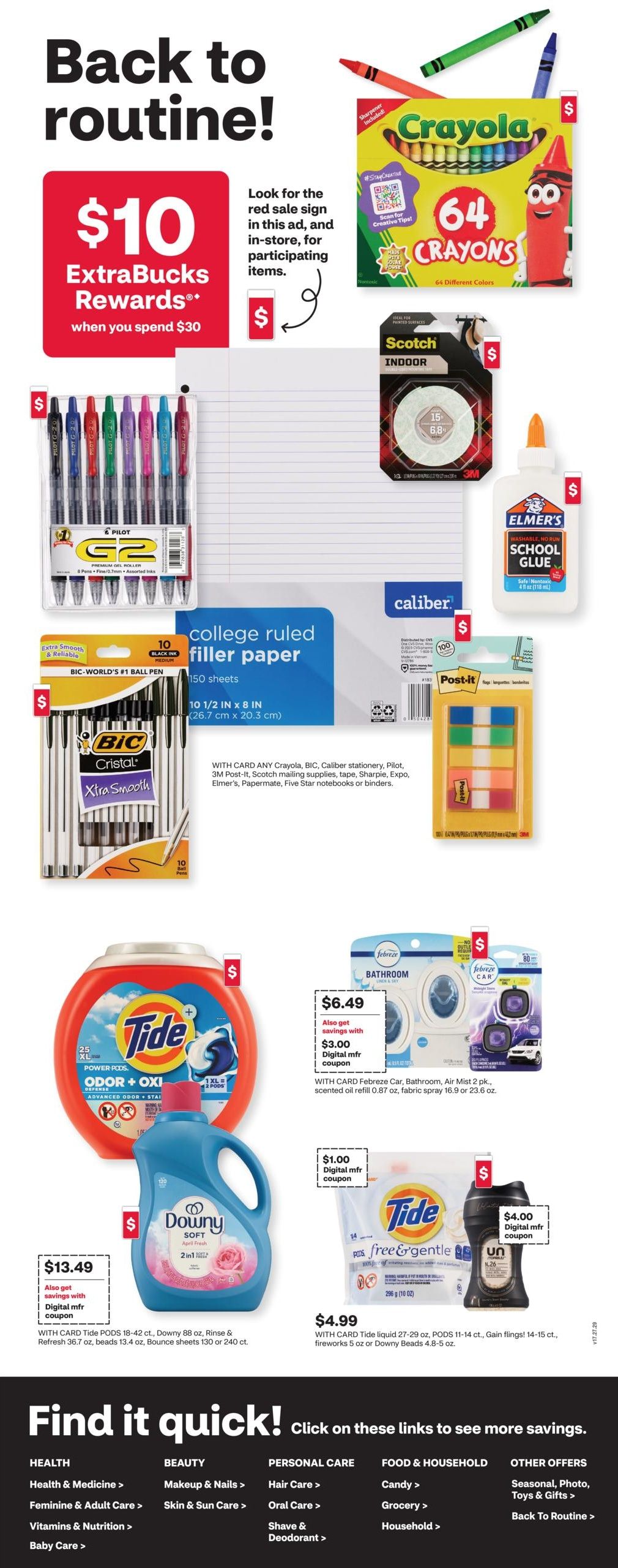 CVS Pharmacy (Carlsbad Area, CA) Weekly Ad August 9 - 15, 2026