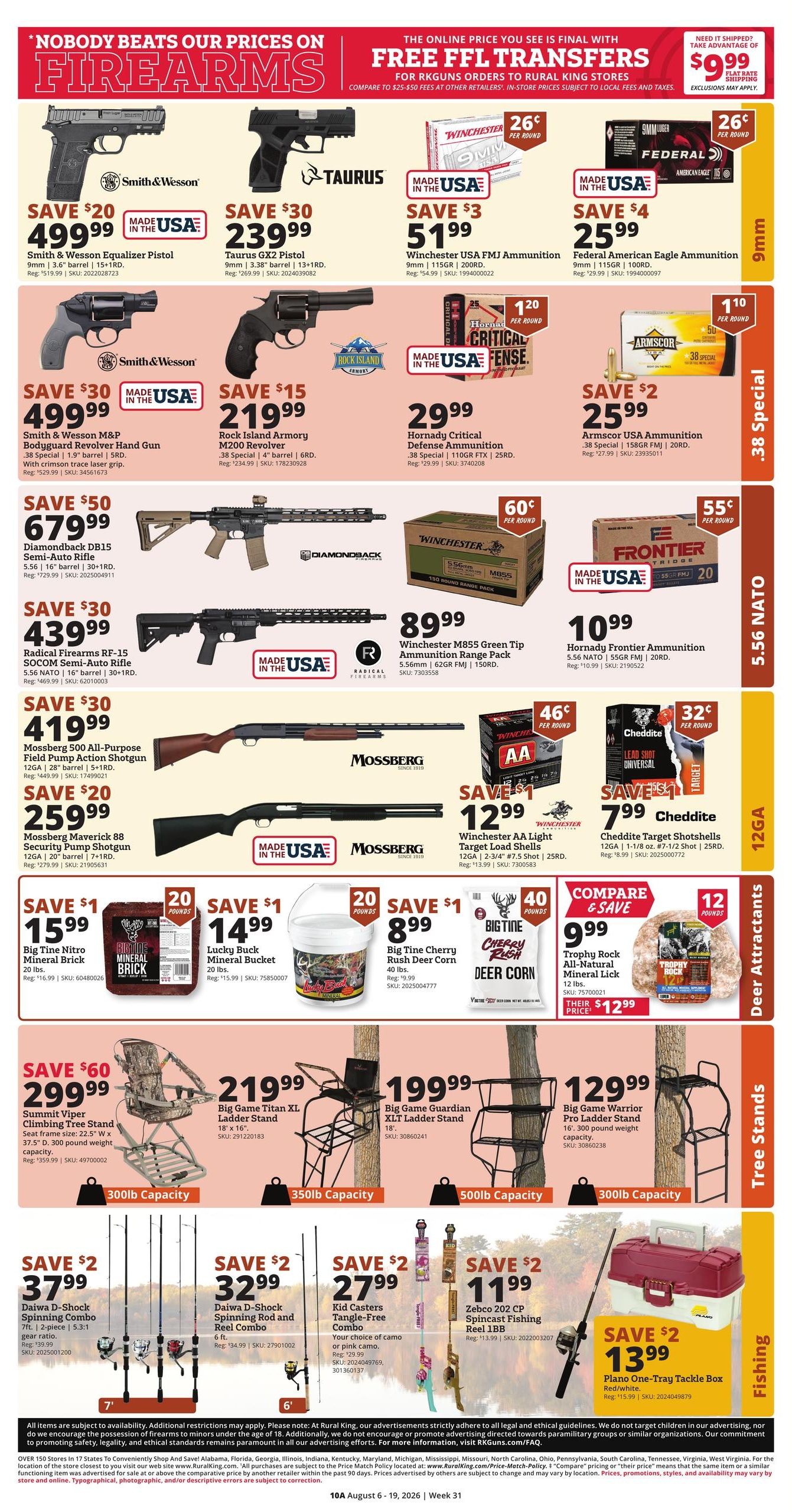 Rural King (Ethelsville Area, AL) Weekly Ad August 6 - 19, 2026