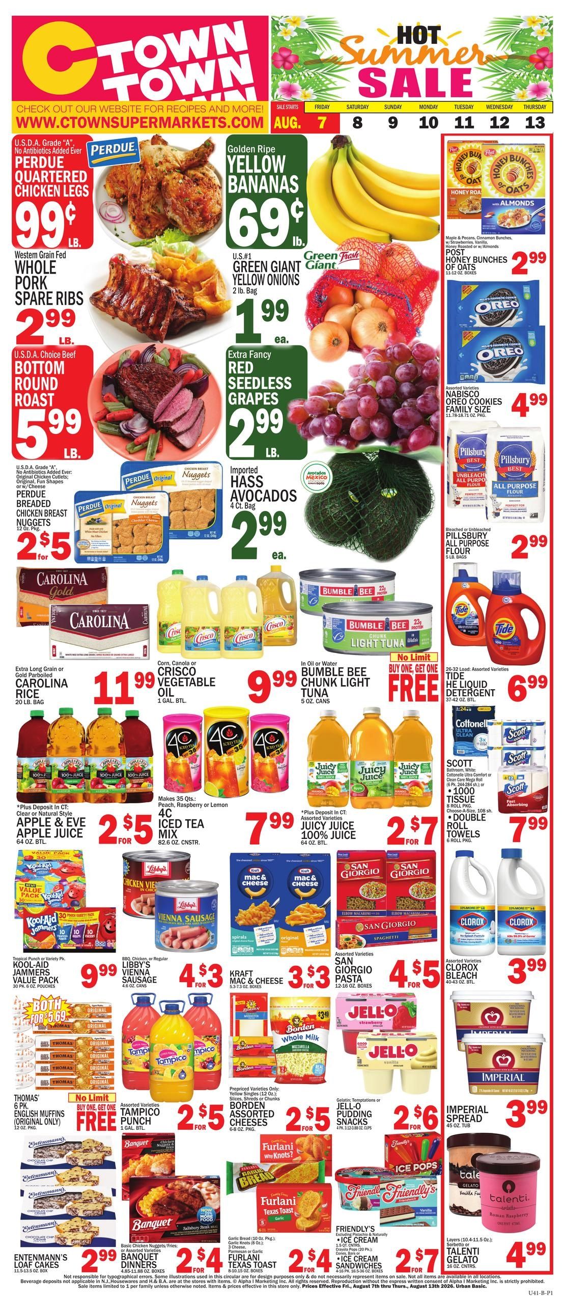 C Town (CT, NJ, NY, PA) Weekly Ad August 7 - 13, 2026