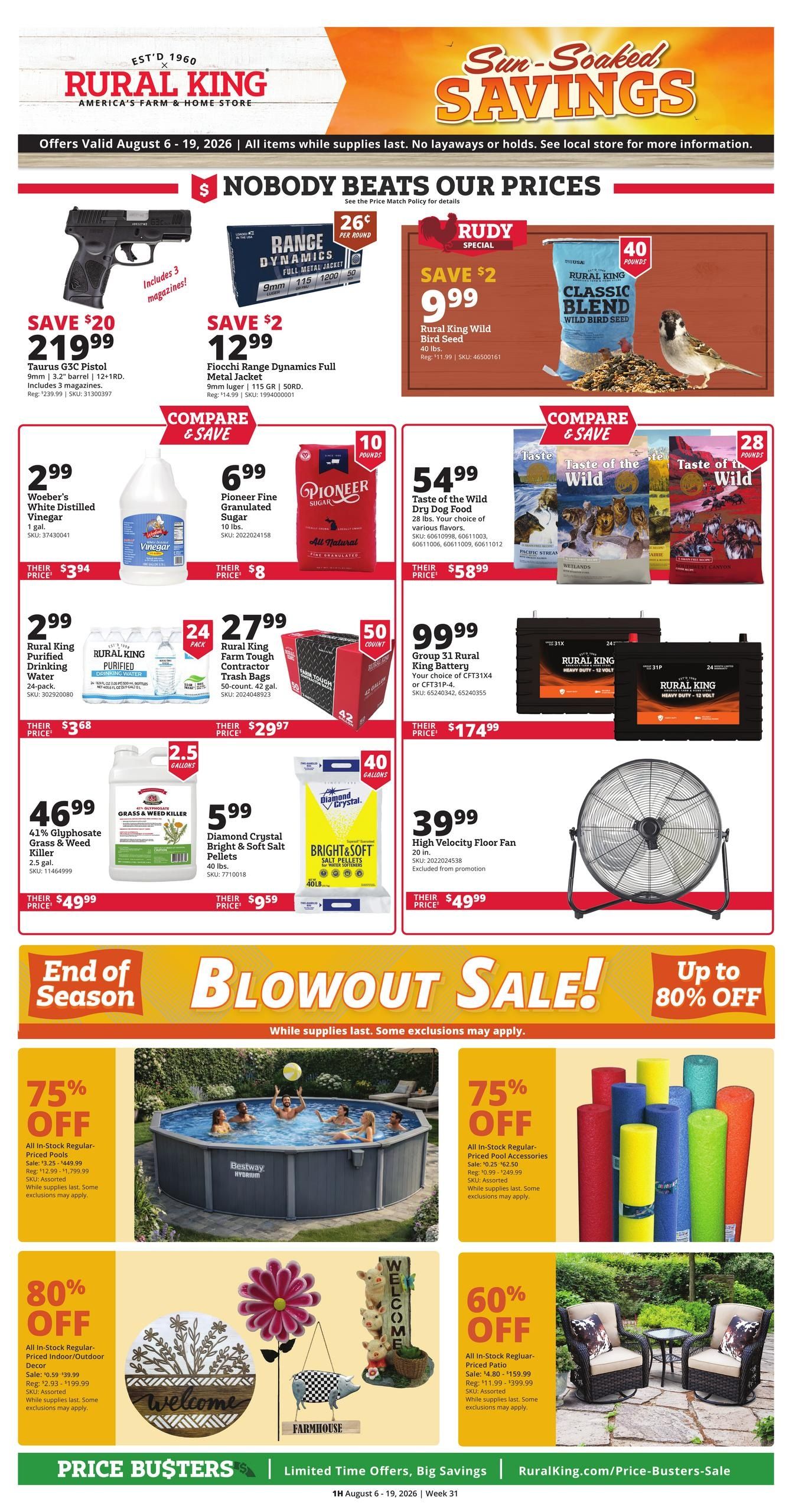 Rural King (Evansville Area, IN) Weekly Ad August 6 - 19, 2026