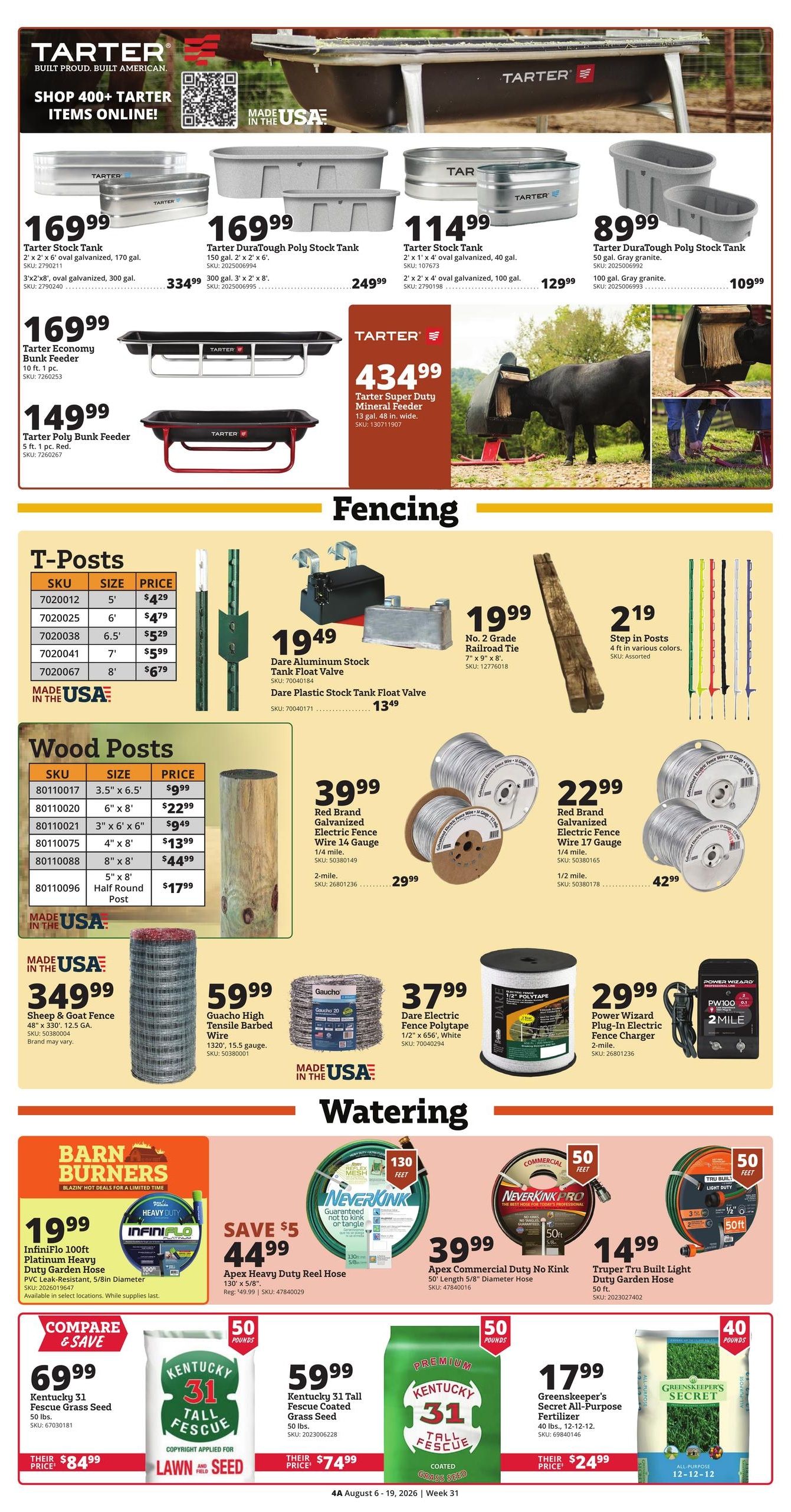 Rural King (Evansville Area, IN) Weekly Ad August 6 - 19, 2026