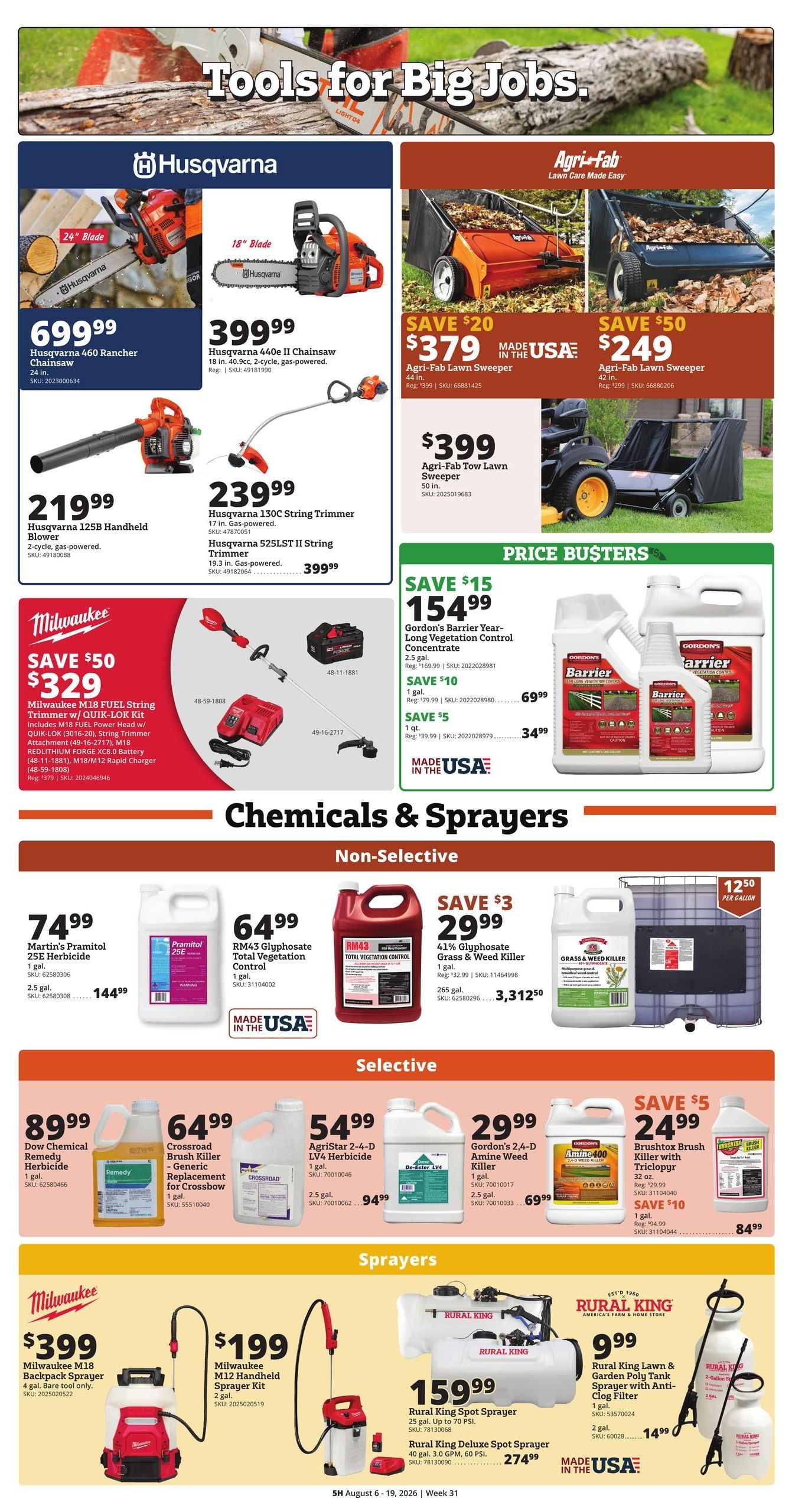 Rural King (Evansville Area, IN) Weekly Ad August 6 - 19, 2026