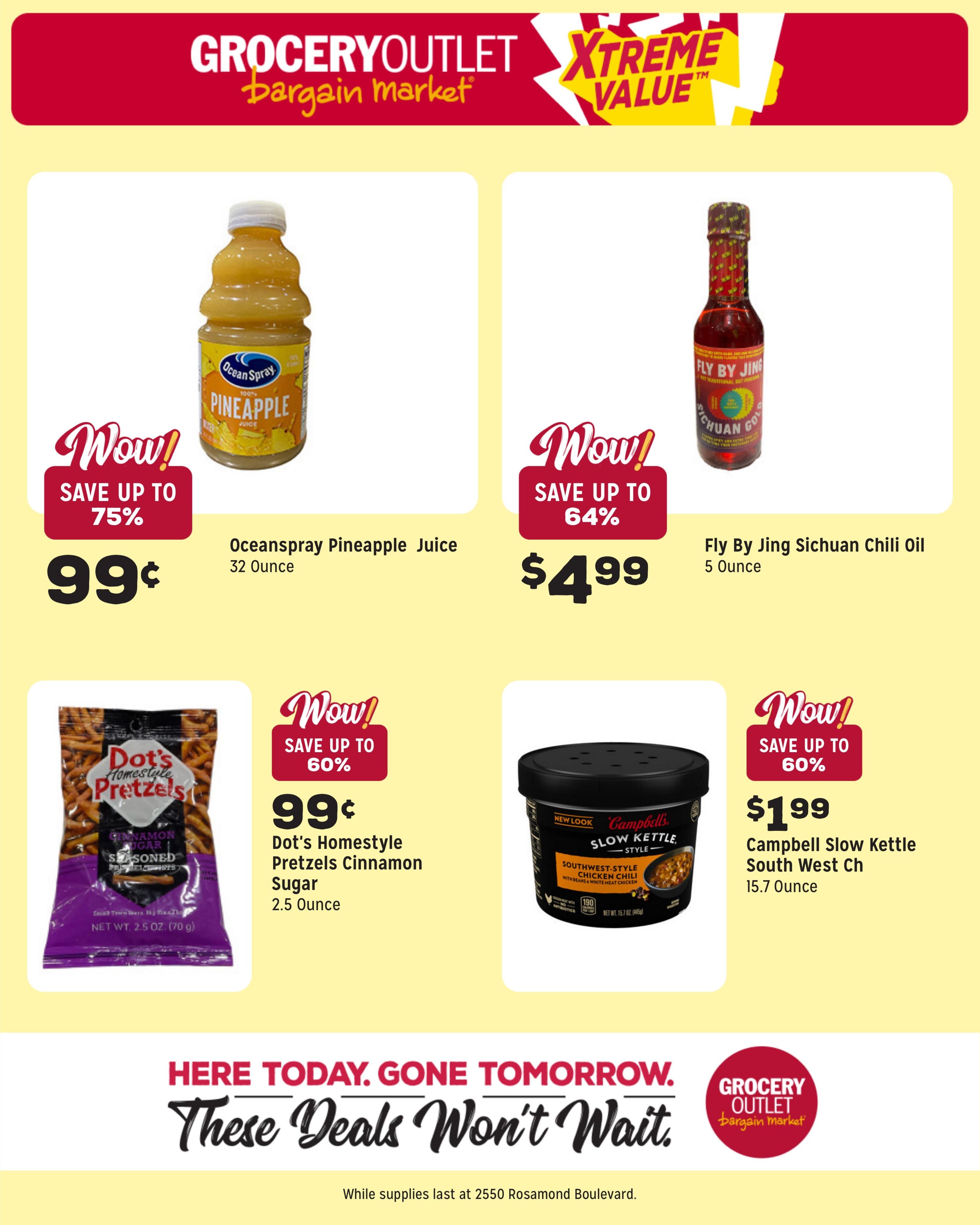 Grocery Outlet (Lancaster–Palmdale Area, CA) Weekly Ad August 5 - 11, 2026