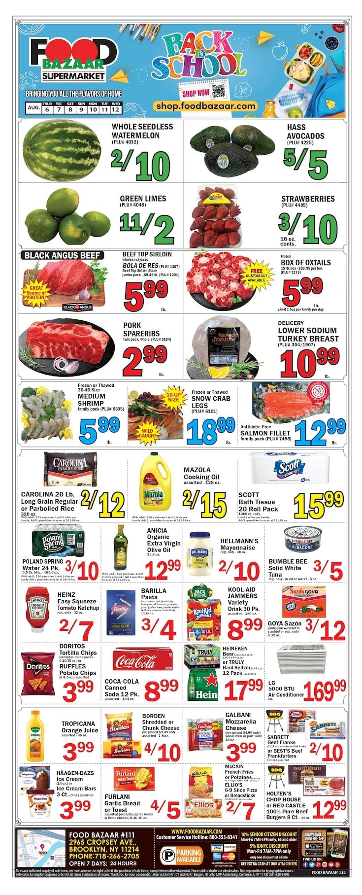 Food Bazaar (2965 Cropsey Ave., Brooklyn, NY) Weekly Ad August 6 - 12, 2026