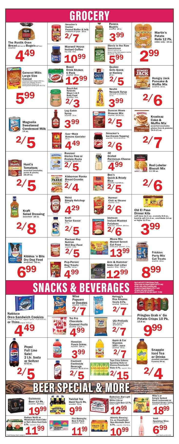 Food Bazaar (Brentwood, NY) Weekly Ad August 6 - 12, 2026
