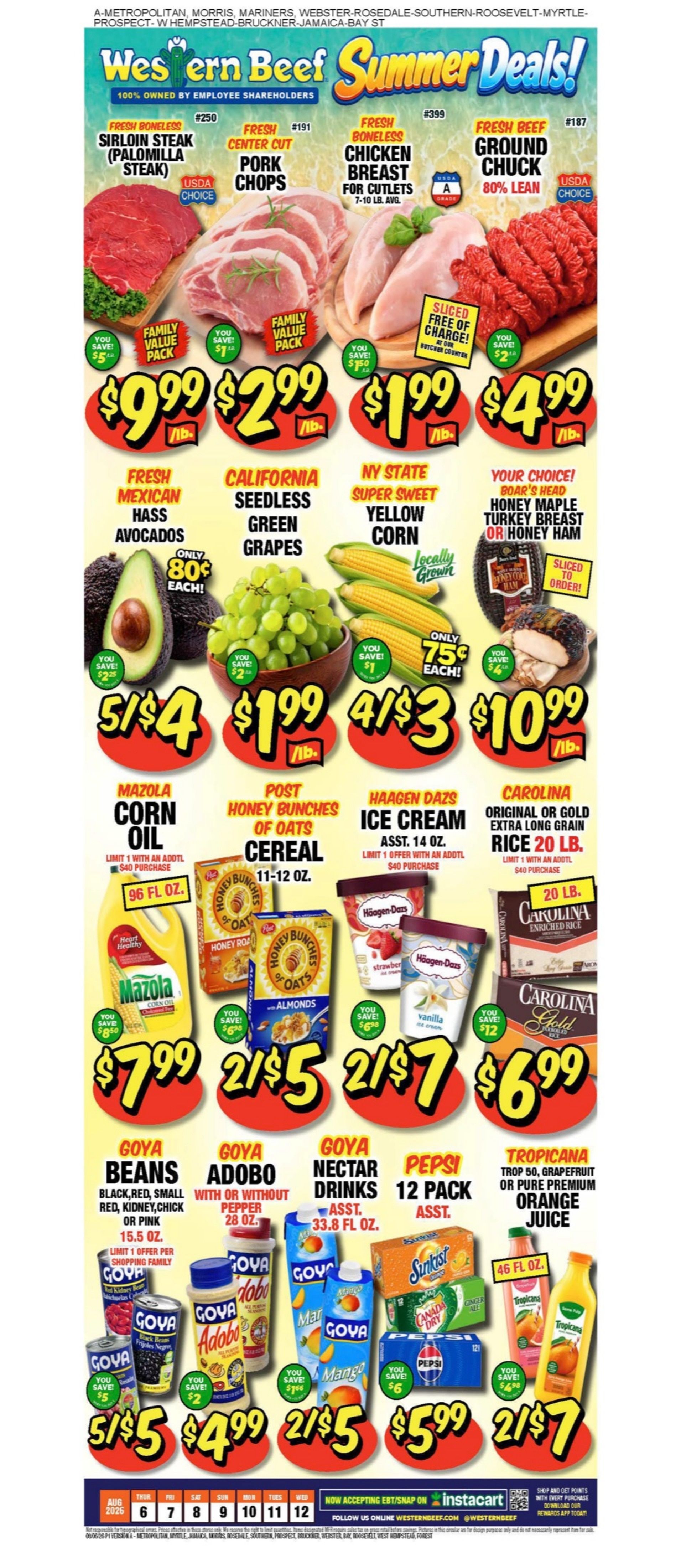 Western Beef (Bronx and other locations, NY) Weekly Ad August 6 - 12, 2026