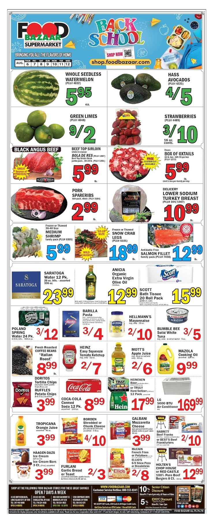 Food Bazaar (New York) Weekly Ad August 6 - 12, 2026