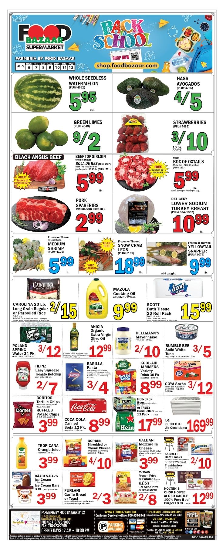 Food Bazaar (Queens, NY) Weekly Ad August 6 - 12, 2026