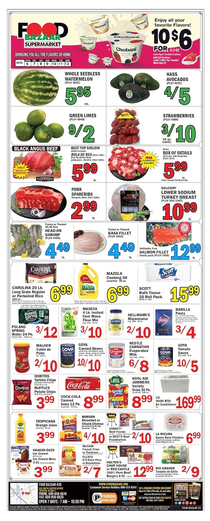 Food Bazaar (Trenton, NJ) Weekly Ad August 6 - 12, 2026