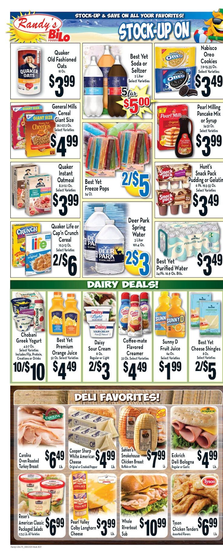 Randy's BiLo Weekly Ad August 6 - 12, 2026