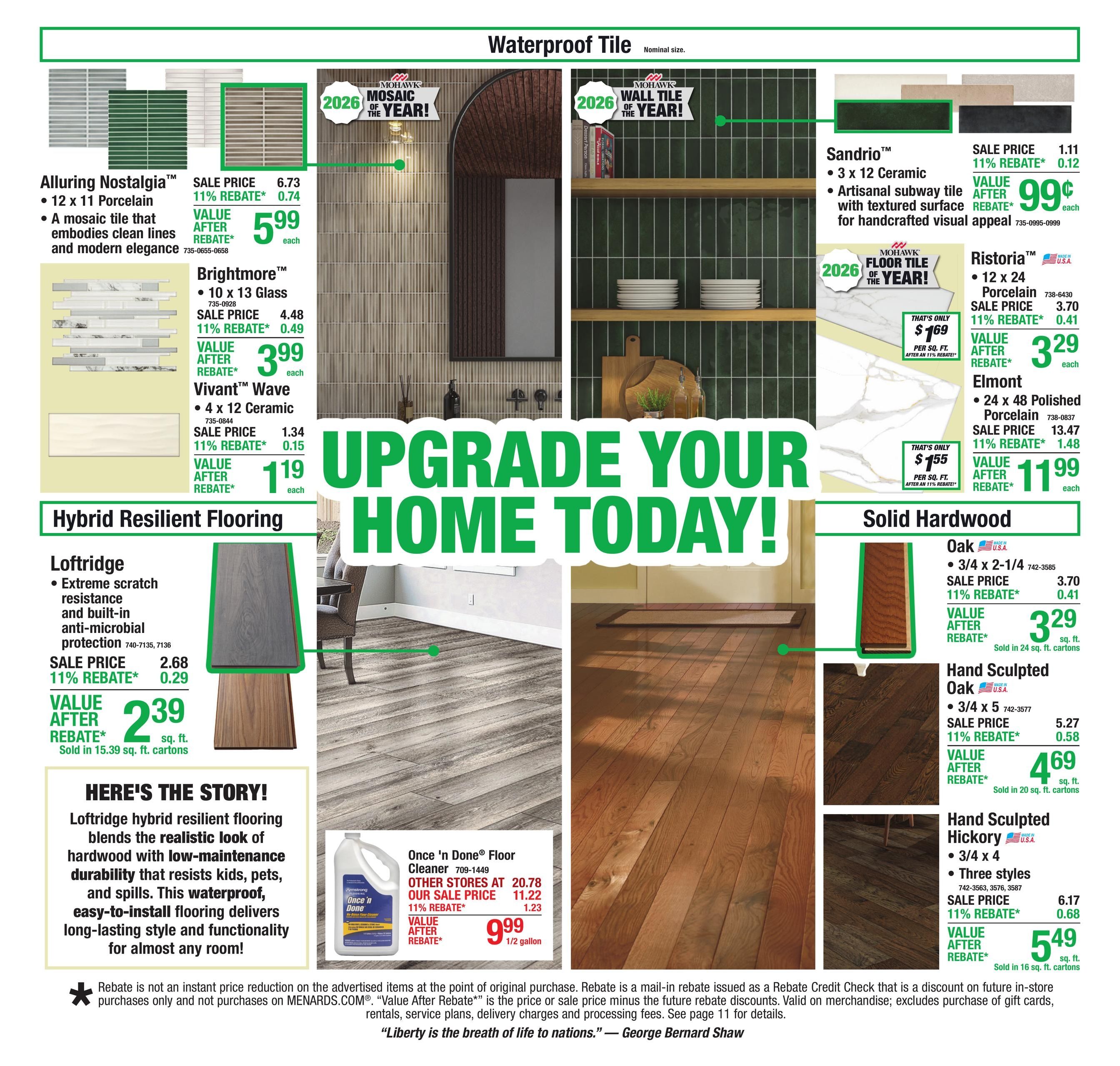 Menards (Cedar Falls Area, IA) 11% Rebate Sale Weekly Ad August 6 - 17, 2026