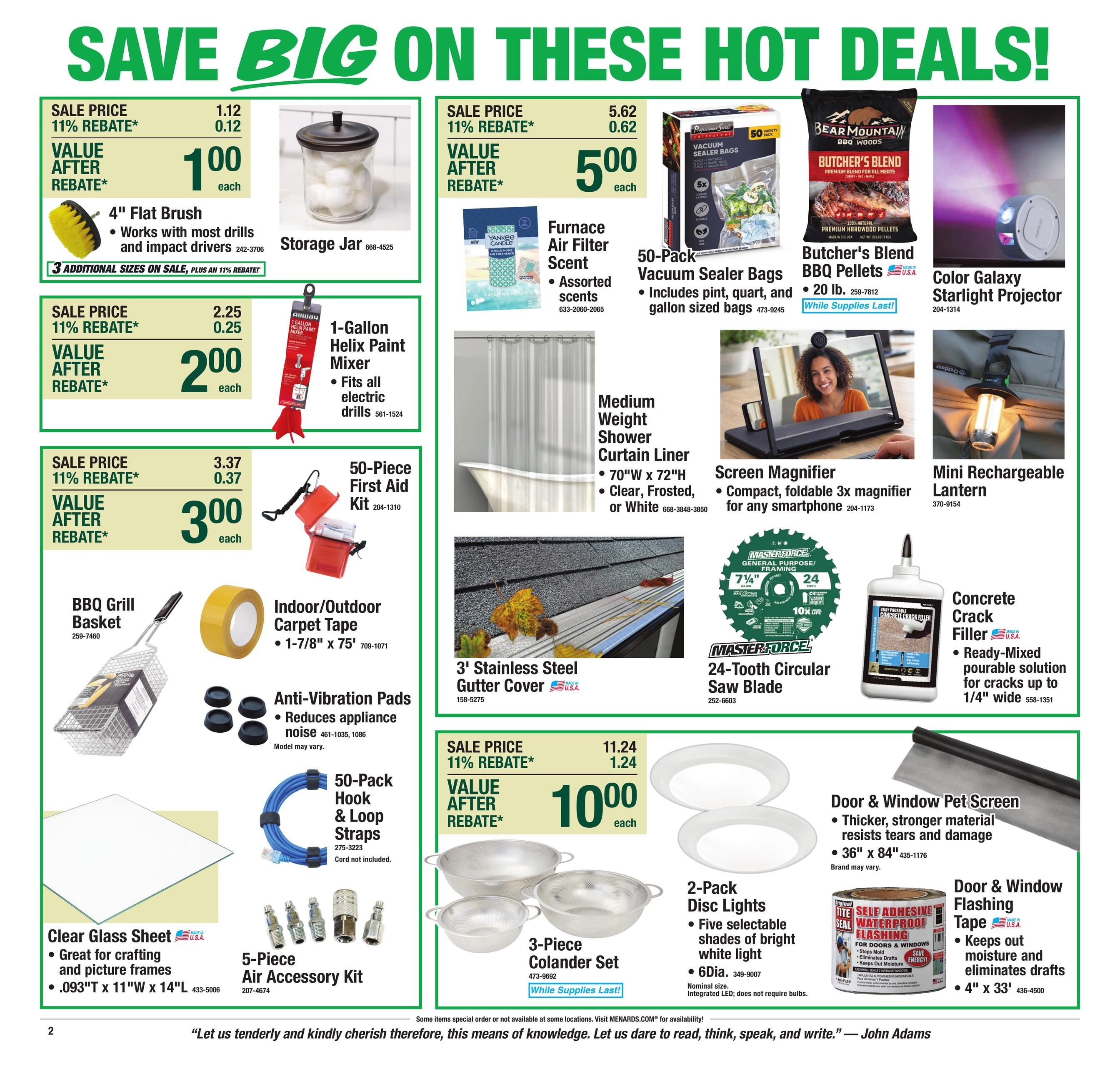 Menards (Cedar Falls Area, IA) 11% Rebate Sale Weekly Ad August 6 - 17, 2026