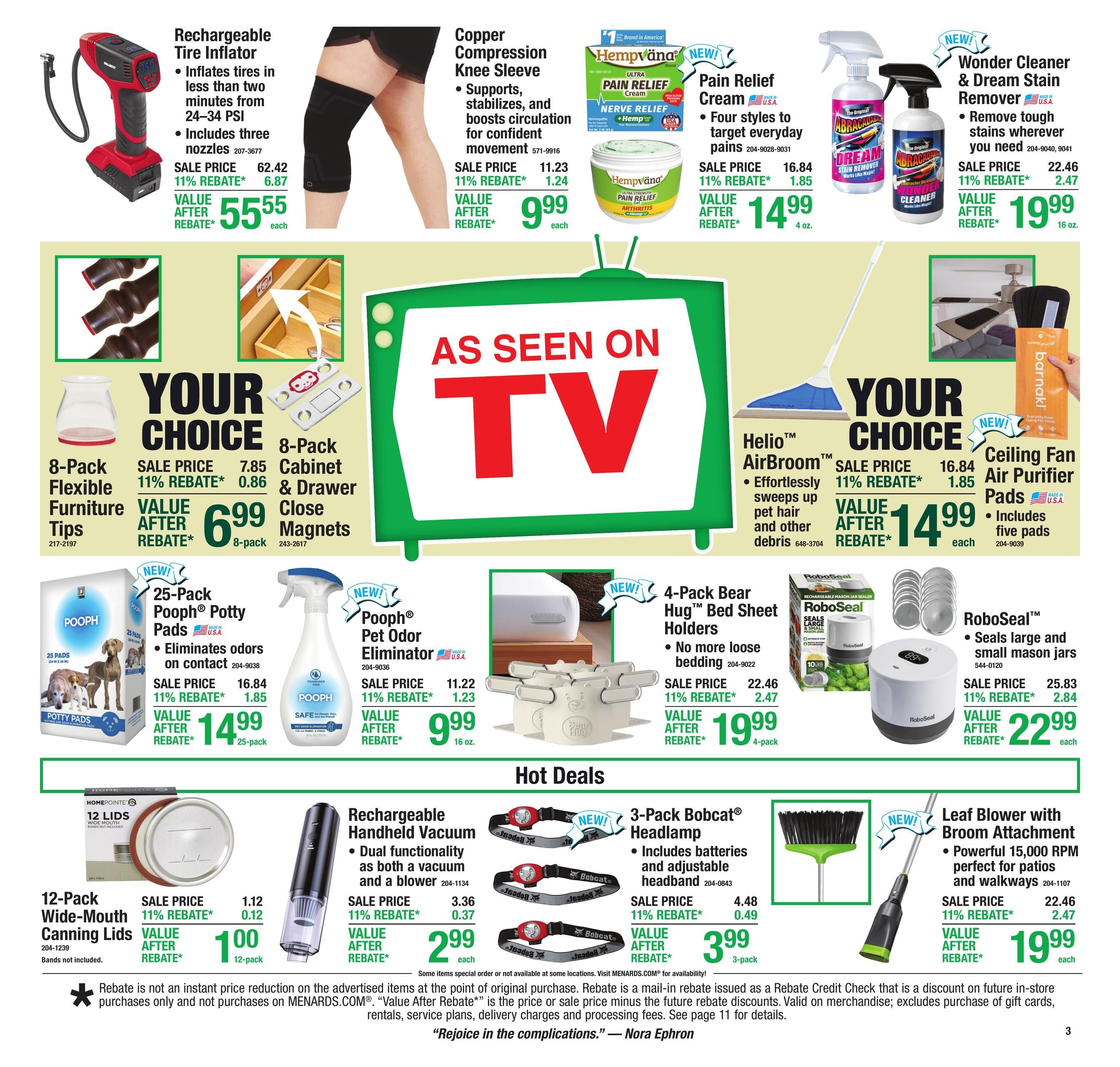 Menards (Cedar Falls Area, IA) 11% Rebate Sale Weekly Ad August 6 - 17, 2026