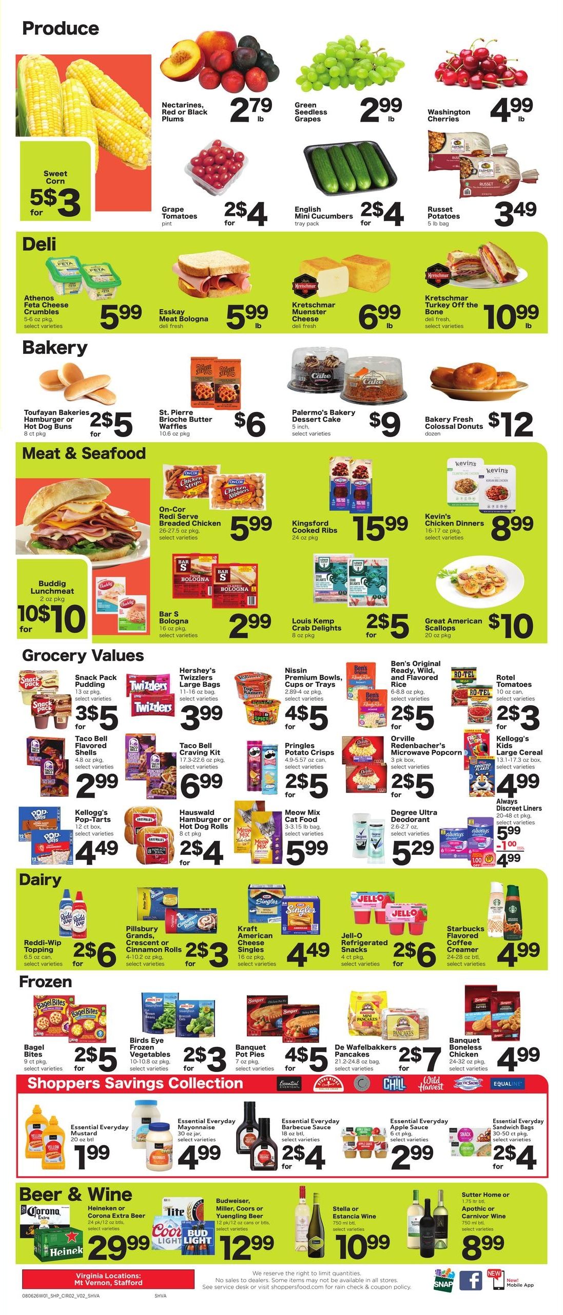 Shoppers (Lignum–Goldvein Area, VA) Weekly Savings Weekly Ad August 6 - 12, 2026