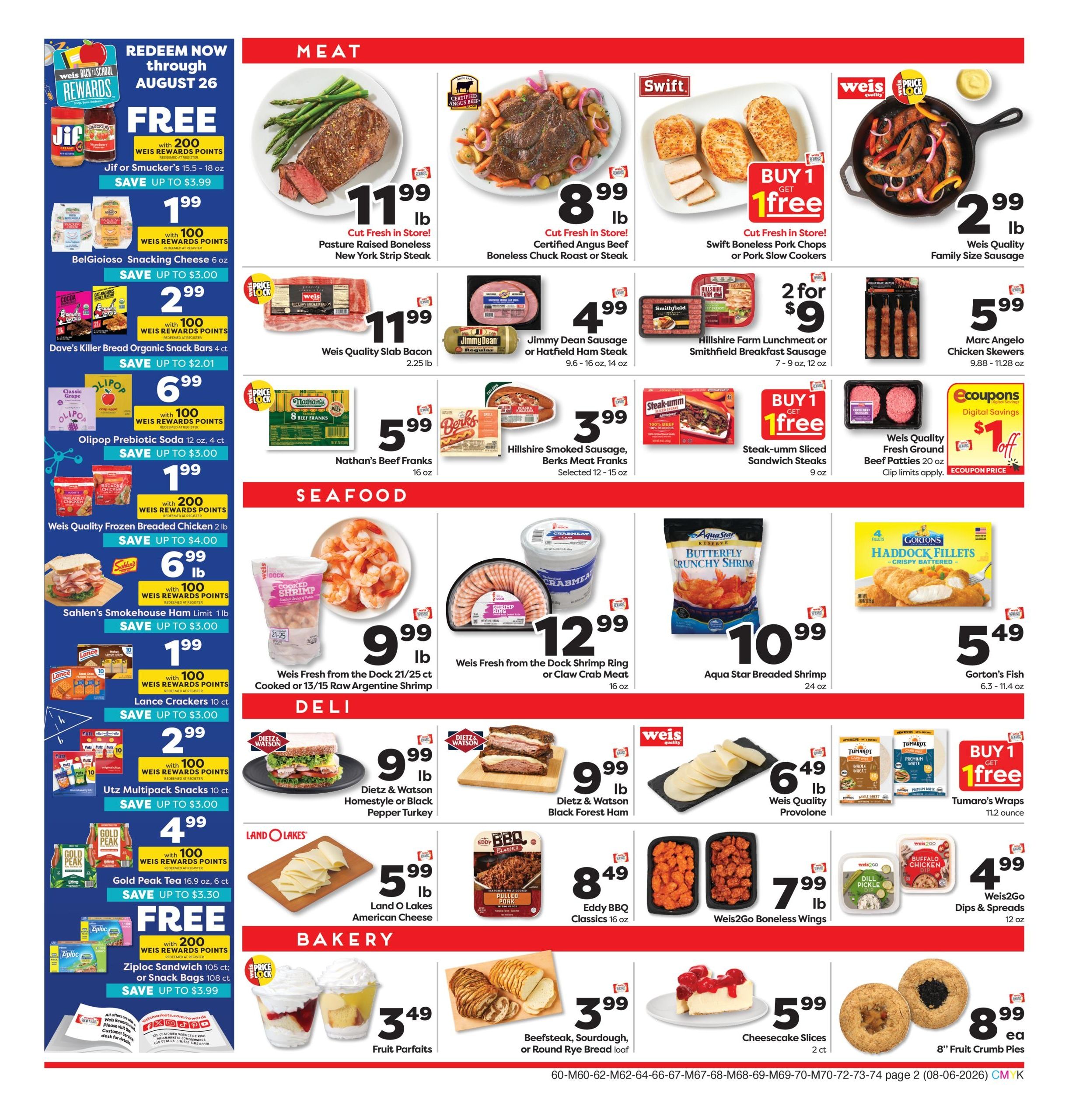 Weis Markets (Lignum–Goldvein Area, VA) Weekly Ad August 6 - 12, 2026