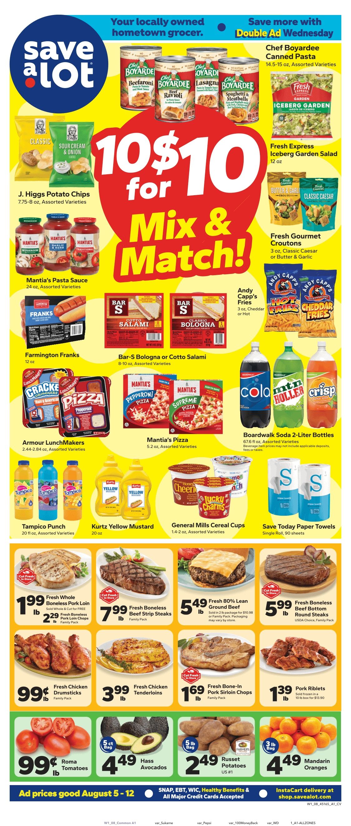 Save a Lot Food Stores (3264 Church St, Stevens Point, WI) Weekly Ad August 5 - 12, 2026