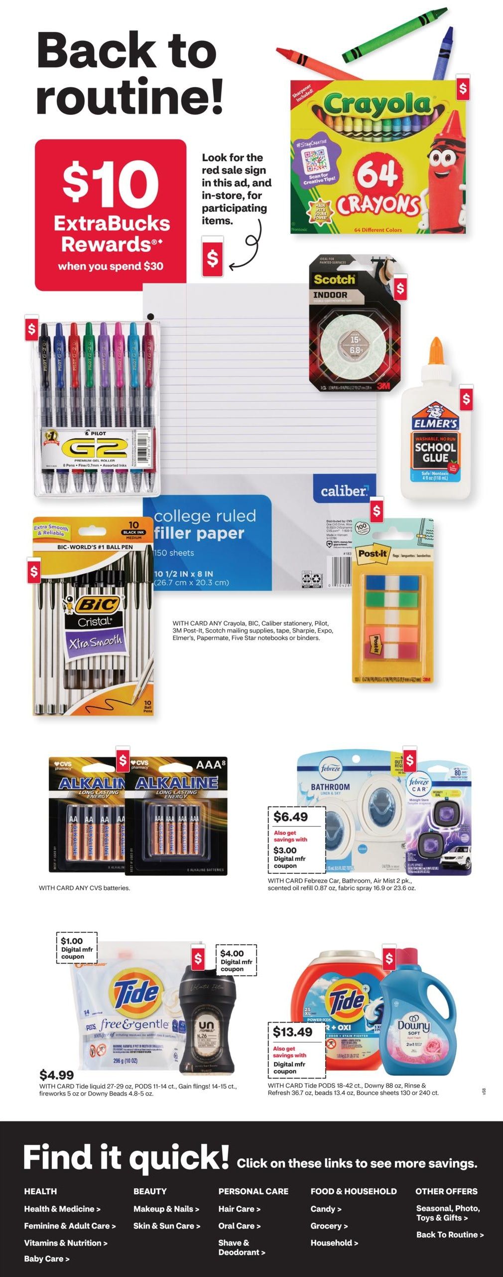CVS Pharmacy (MI, NM) Weekly Ad August 9 - 15, 2026