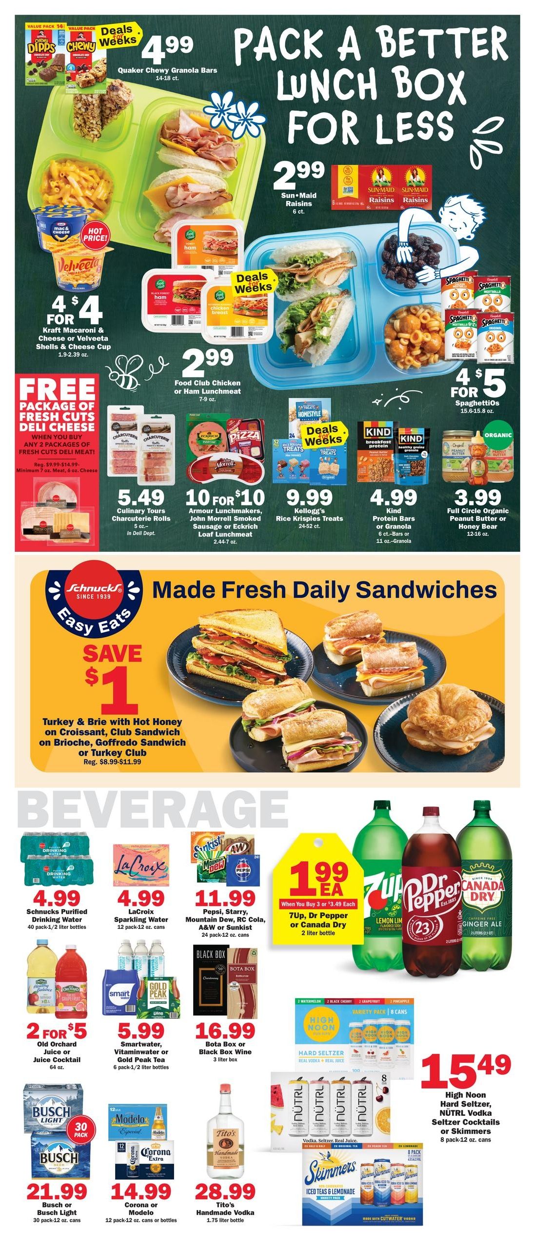 Schnucks (Centralia–Irvington Area, IL) Weekly Print Weekly Ad August 12 - 18, 2026
