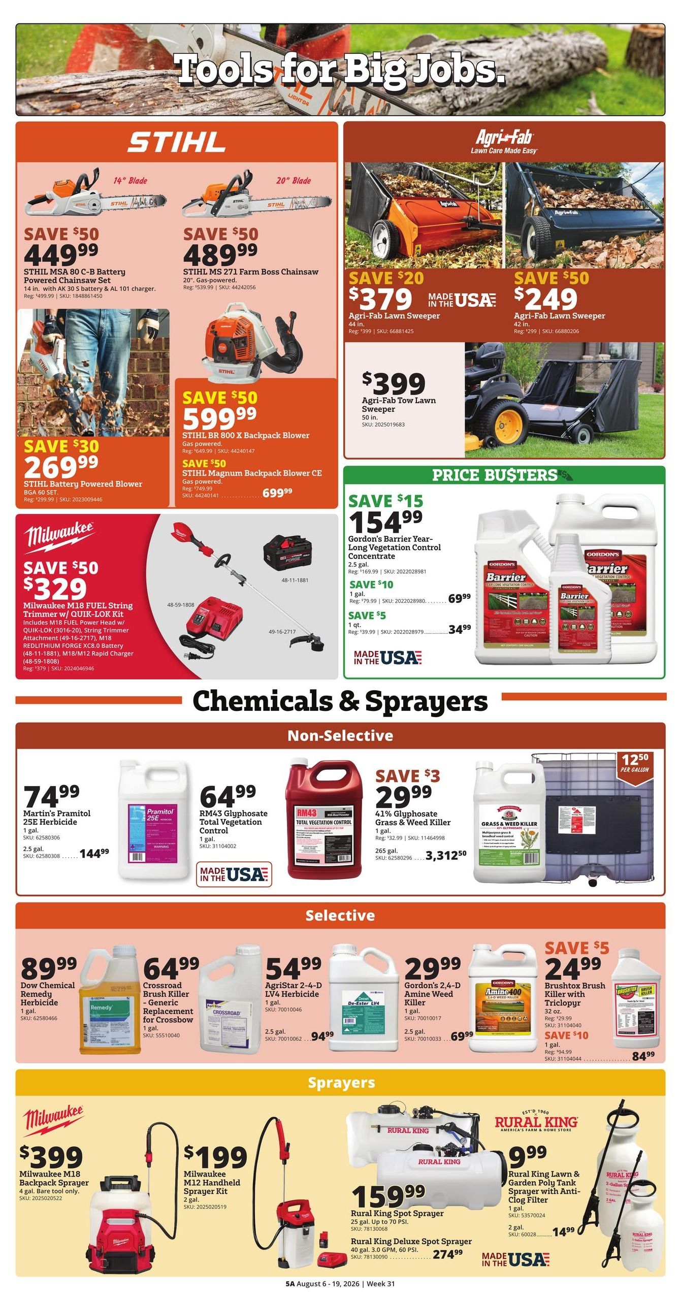 Rural King (Aurora Area, IL) Weekly Ad August 6 - 19, 2026