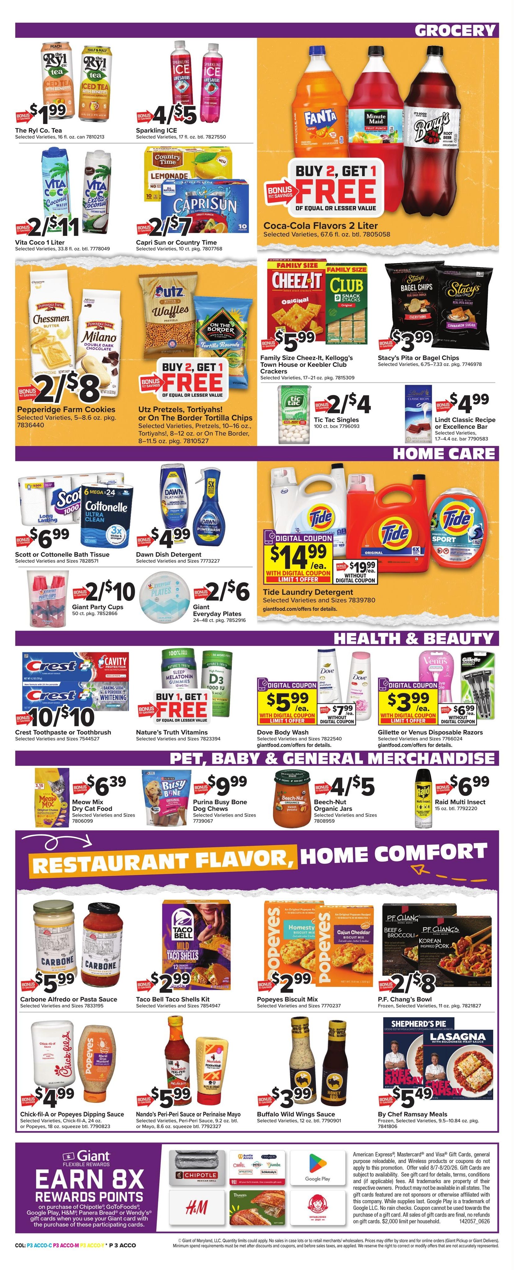 Giant Food (MD) Weekly Ad August 7 - 13, 2026