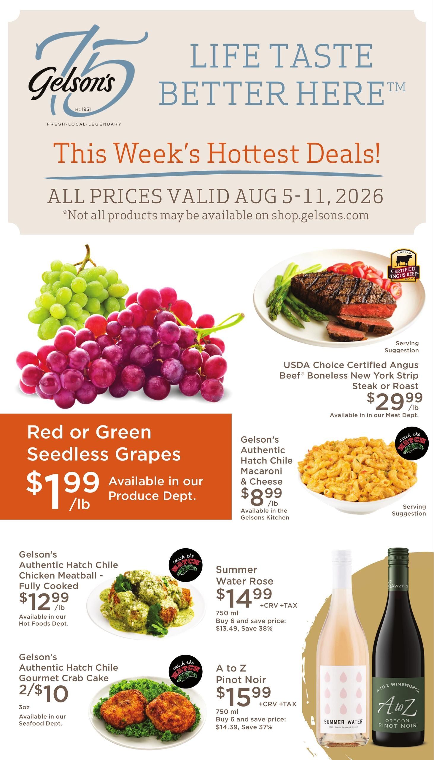 Gelson's Market Weekly Ad August 5 - 11, 2026