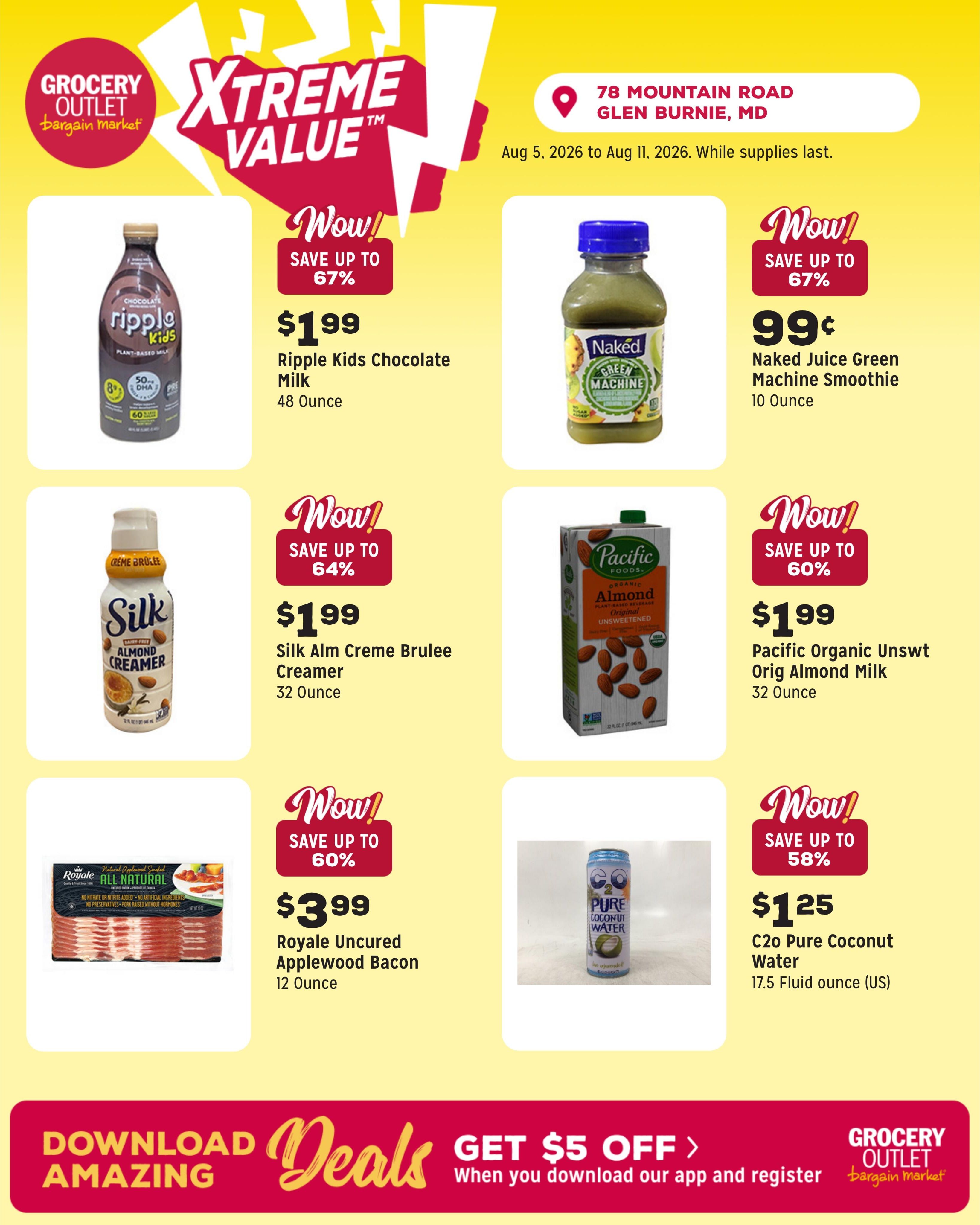 Grocery Outlet (Annapolis–Severna Park Area, MD) Weekly Ad August 5 - 11, 2026