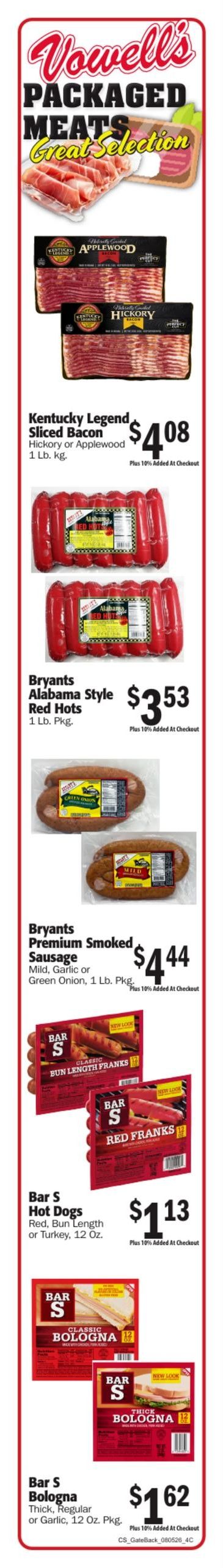 Vowell's CashSaver Weekly Ad August 5 - 11, 2026