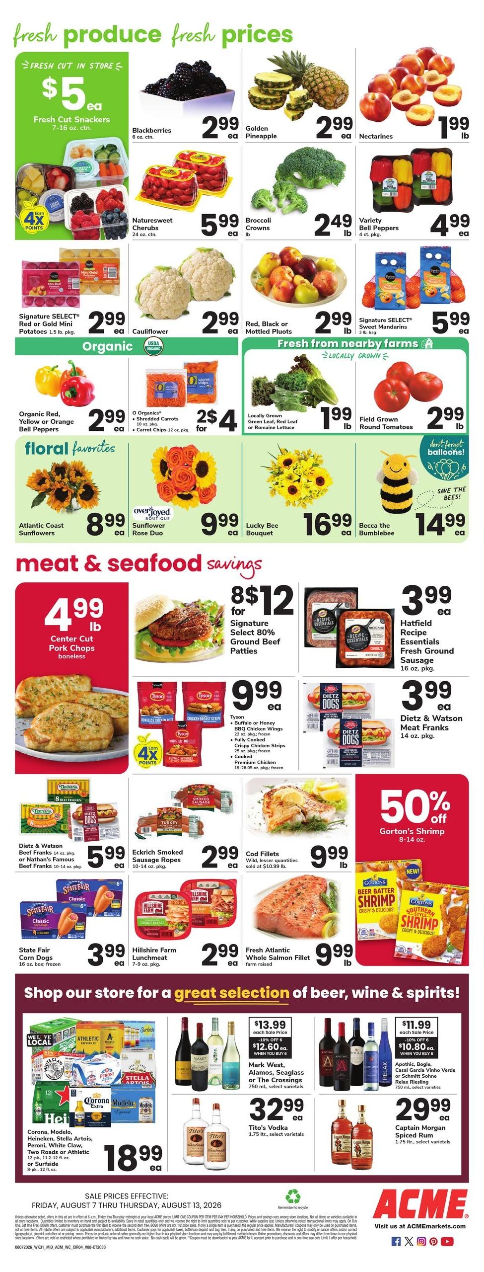 Acme Markets (Ansonia–Milford Area, CT) Weekly Ad August 7 - 13, 2026