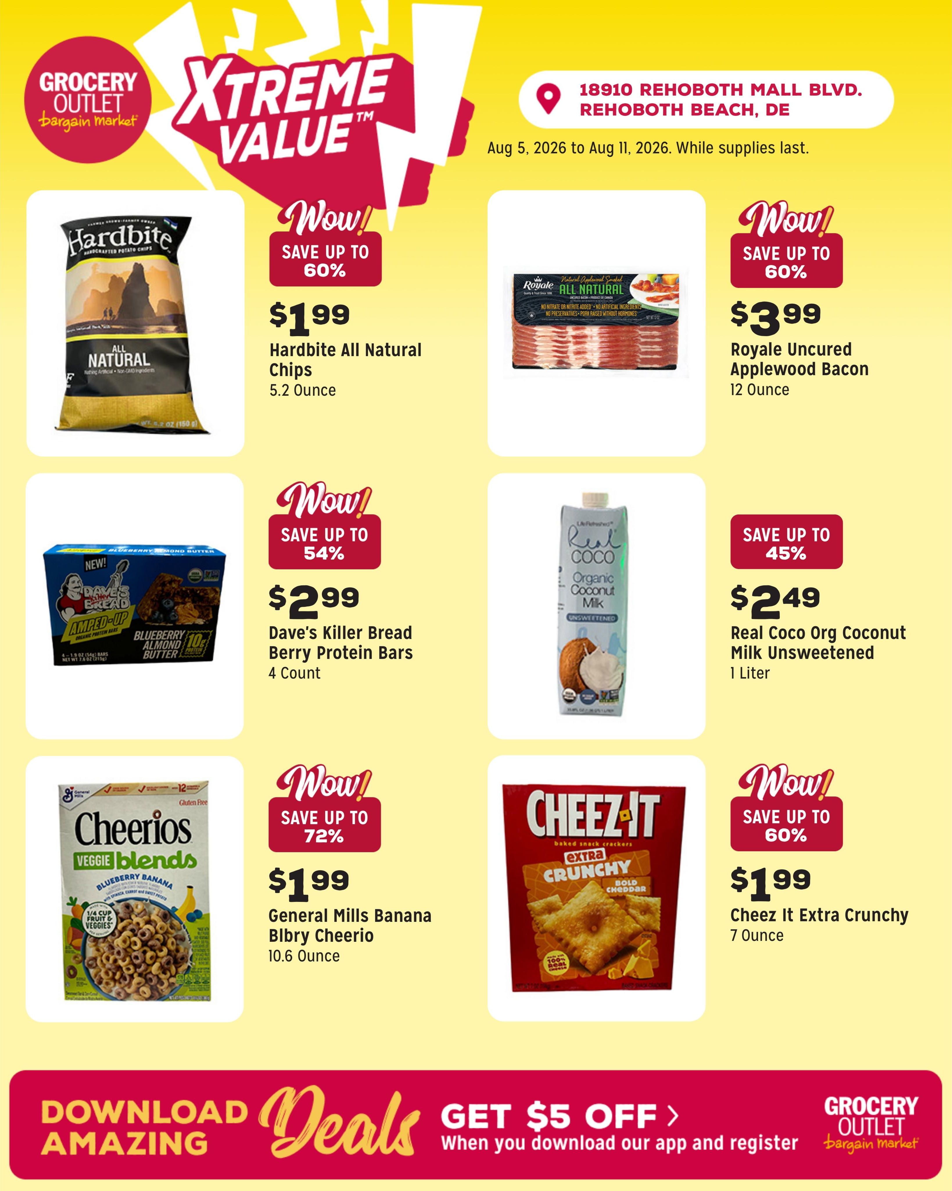 Grocery Outlet (Dover–Bethany Beach Area, DE) Weekly Ad August 5 - 11, 2026
