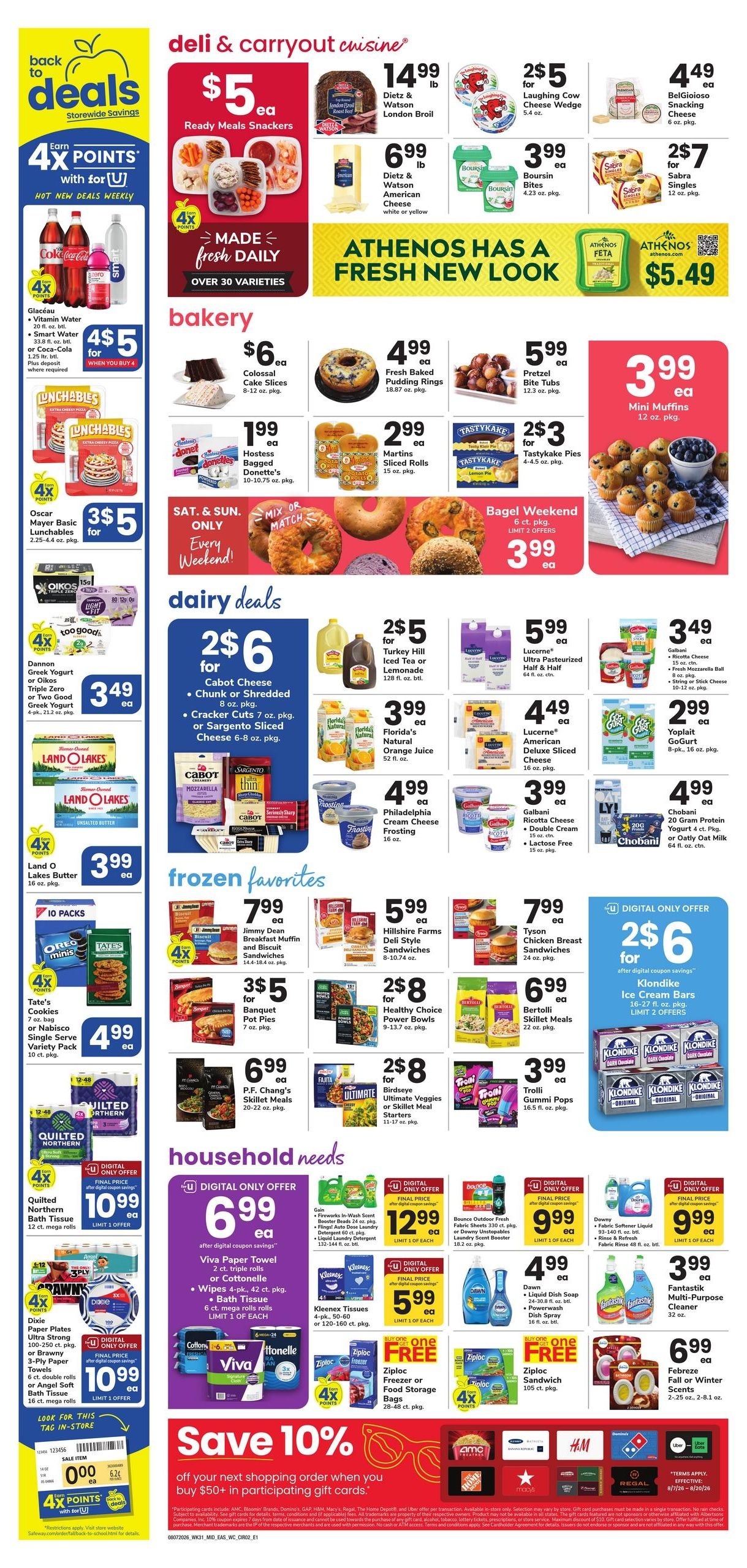 Safeway (Dover–Bethany Beach Area, DE–MD) Weekly Ad August 7 - 13, 2026
