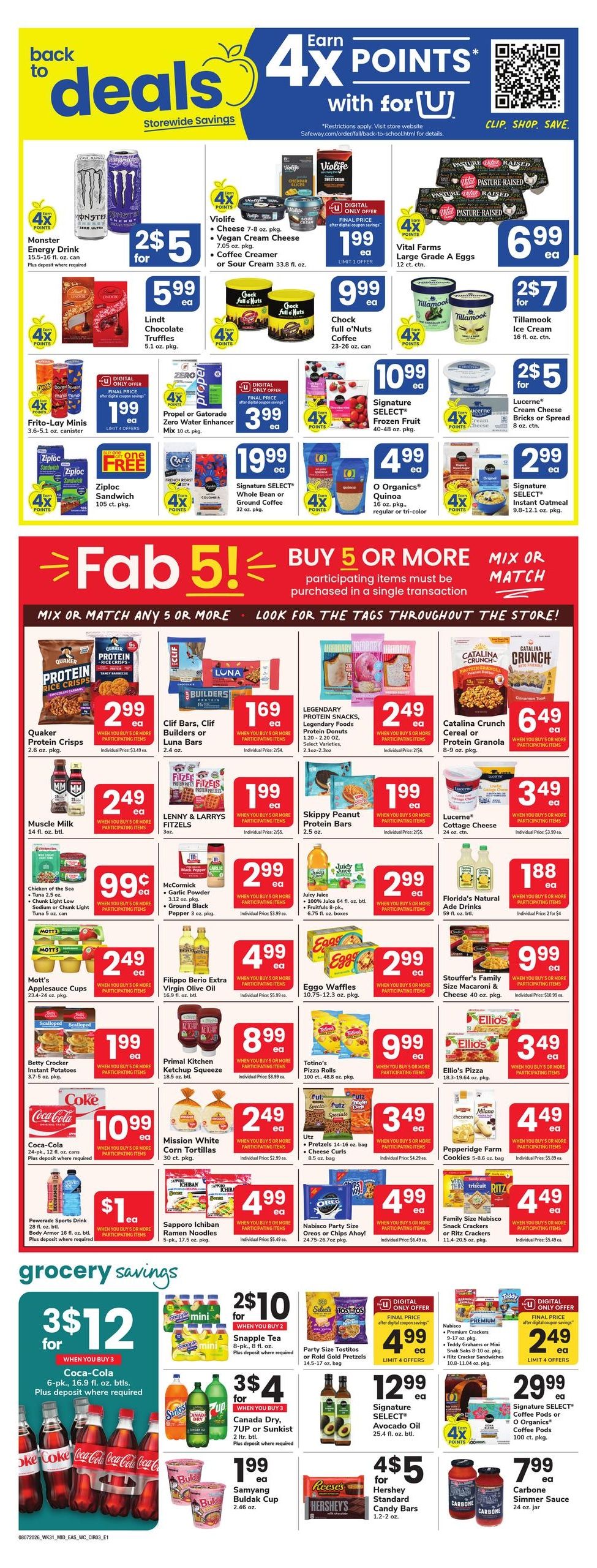 Safeway (Dover–Bethany Beach Area, DE–MD) Weekly Ad August 7 - 13, 2026