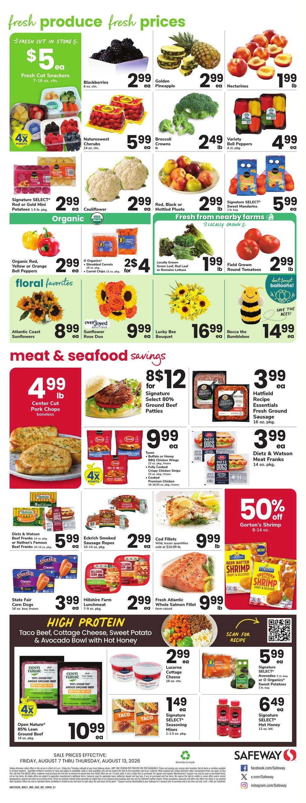 Safeway (Dover–Bethany Beach Area, DE–MD) Weekly Ad August 7 - 13, 2026