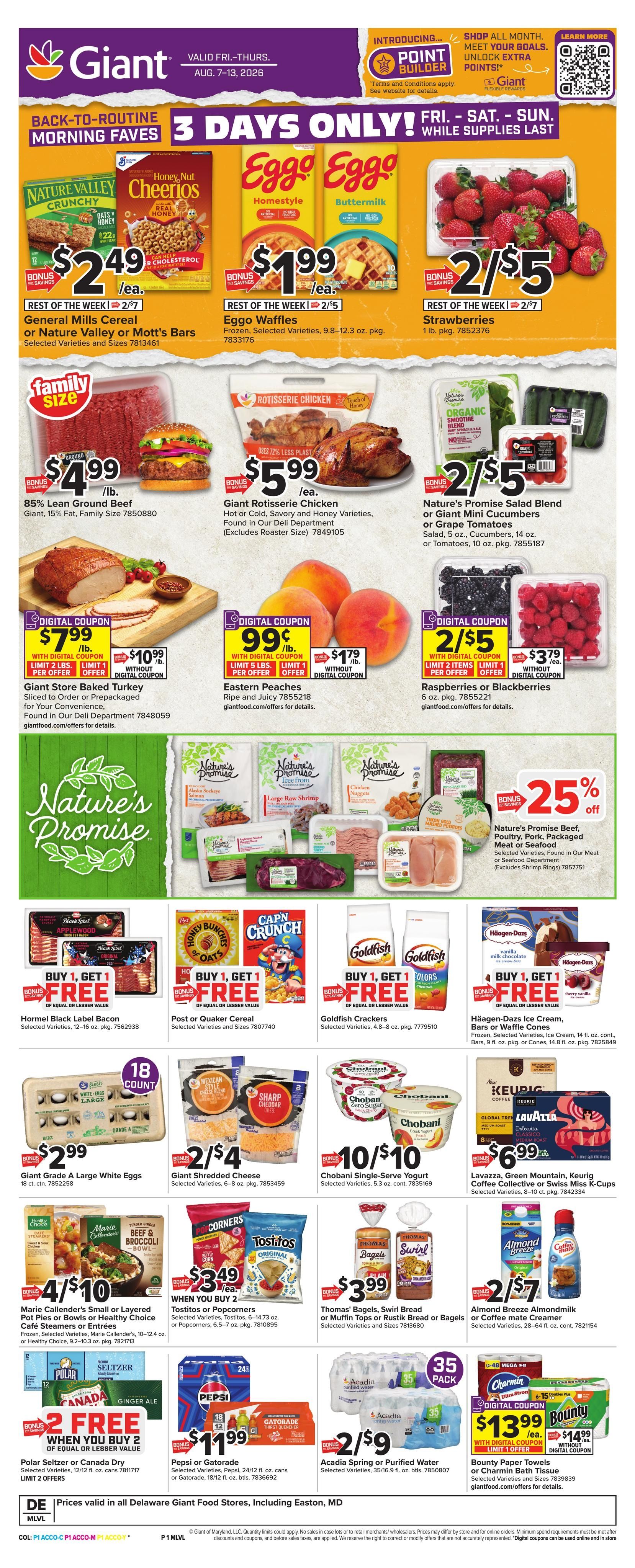 Giant Food (DE, MD, PA) Weekly Ad August 7 - 13, 2026