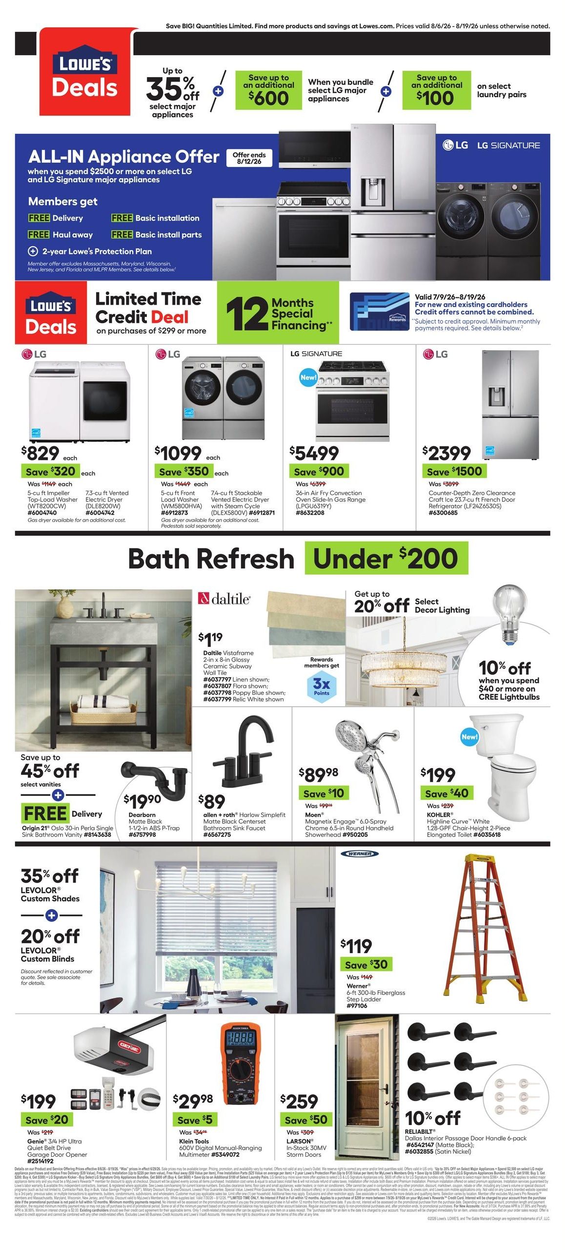 Lowe's (CA, OR, WA) Weekly Ad August 6 - 19, 2026