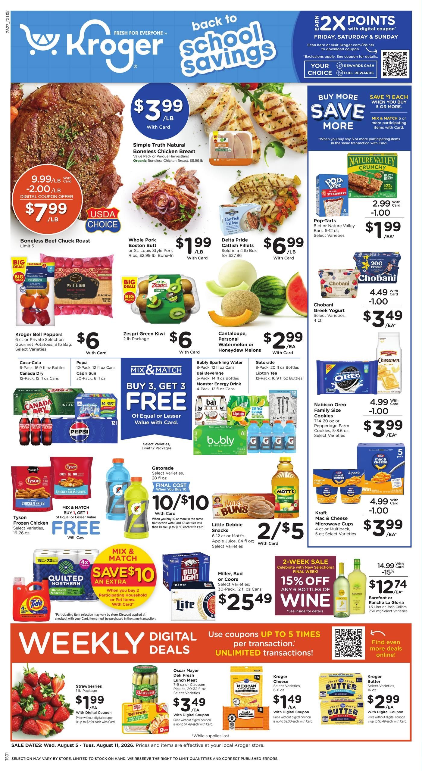 Kroger (Sherwood–Maumelle Area, AR) Weekly Ad August 5 - 11, 2026