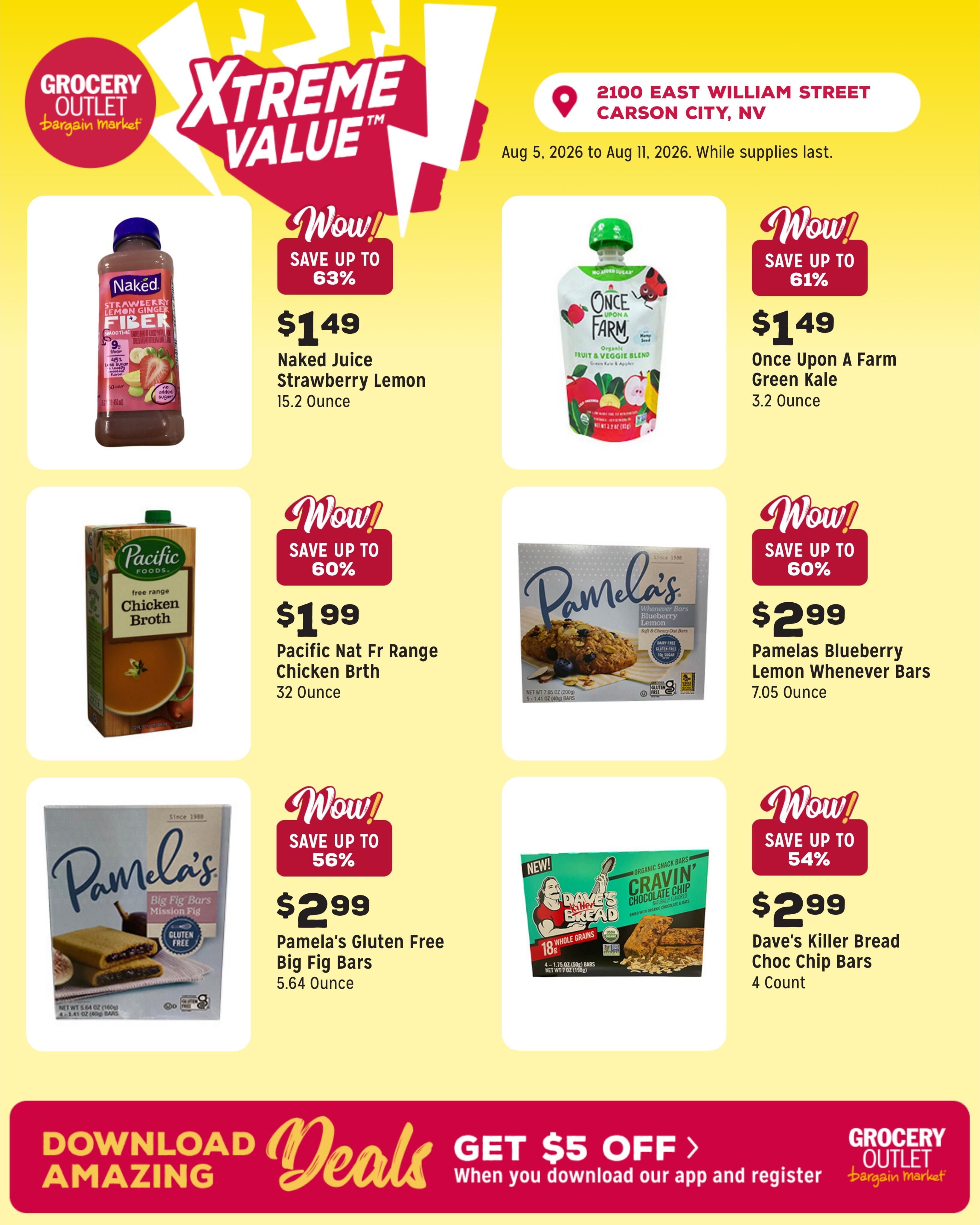 Grocery Outlet (Carson City Area, NV) Weekly Ad August 5 - 11, 2026