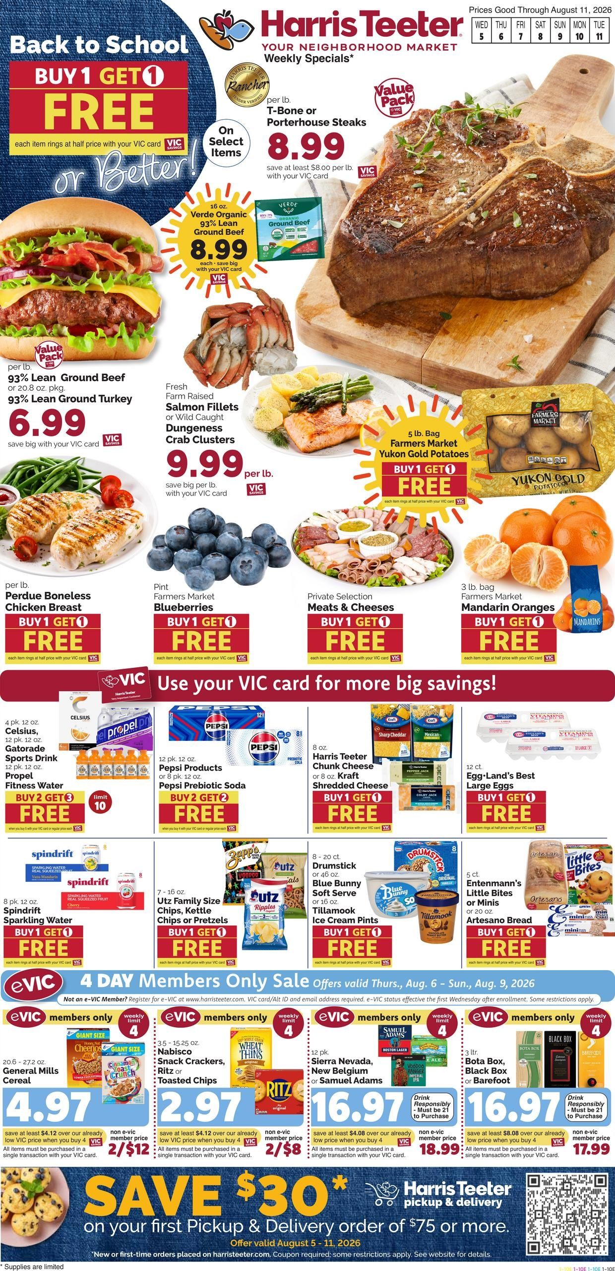 Harris Teeter (Alexandria–Oxon Hill Area, MD–VA) Weekly Ad August 5 - 11, 2026