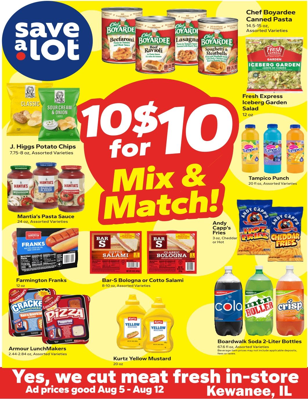 Save a Lot Food Stores (Kewanee, IL) Weekly Ad August 6 - 12, 2026