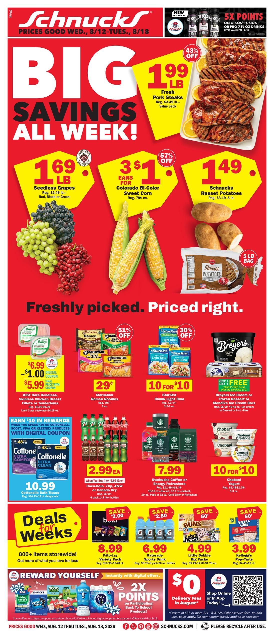 Schnucks (Springfield Area, IL) Weekly Print Weekly Ad August 12 - 18, 2026