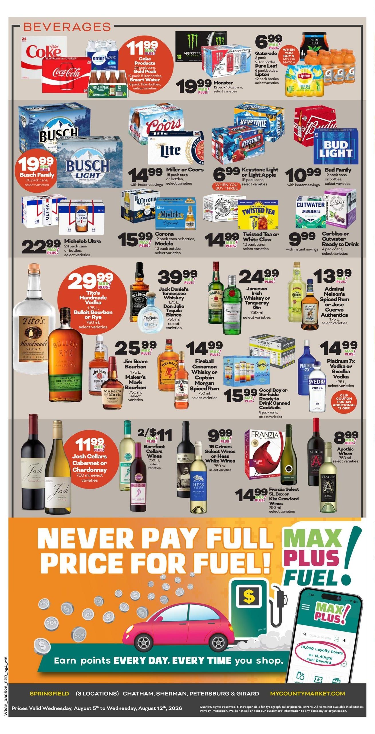 County Market Indexed (Springfield Area, IL) Weekly Ad August 5 - 12, 2026