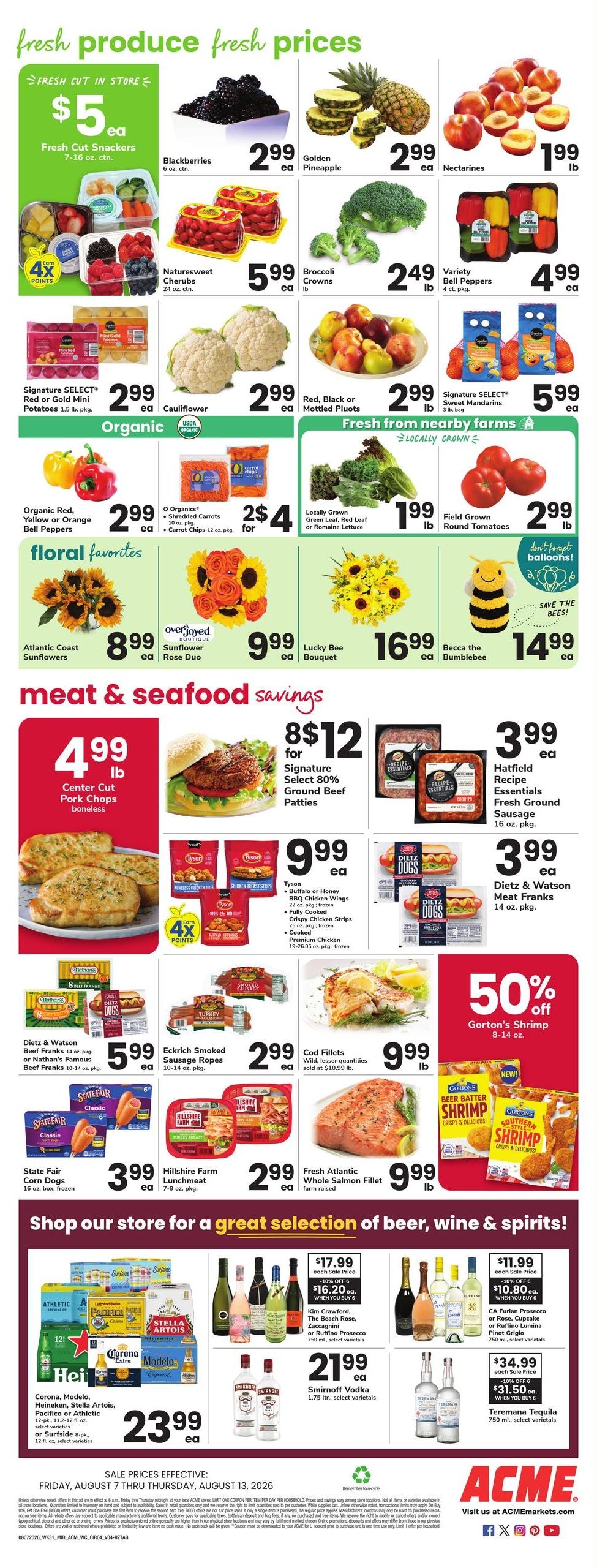 Acme Markets (New York–Ridgewood Area, NJ–NY) Weekly Ad August 7 - 13, 2026