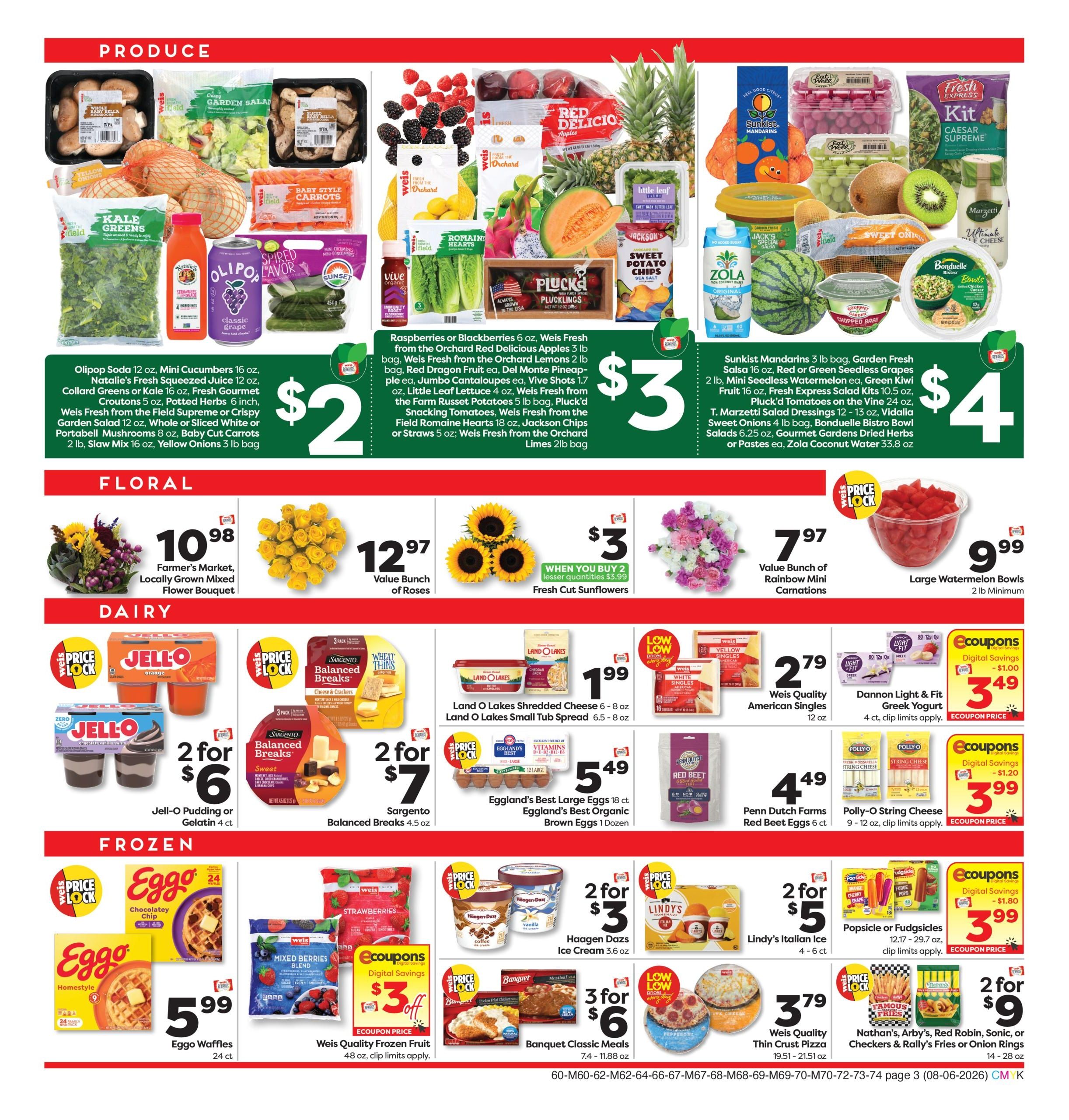 Weis Markets (New York–Kearny Area, NJ–NY) Weekly Ad August 6 - 12, 2026