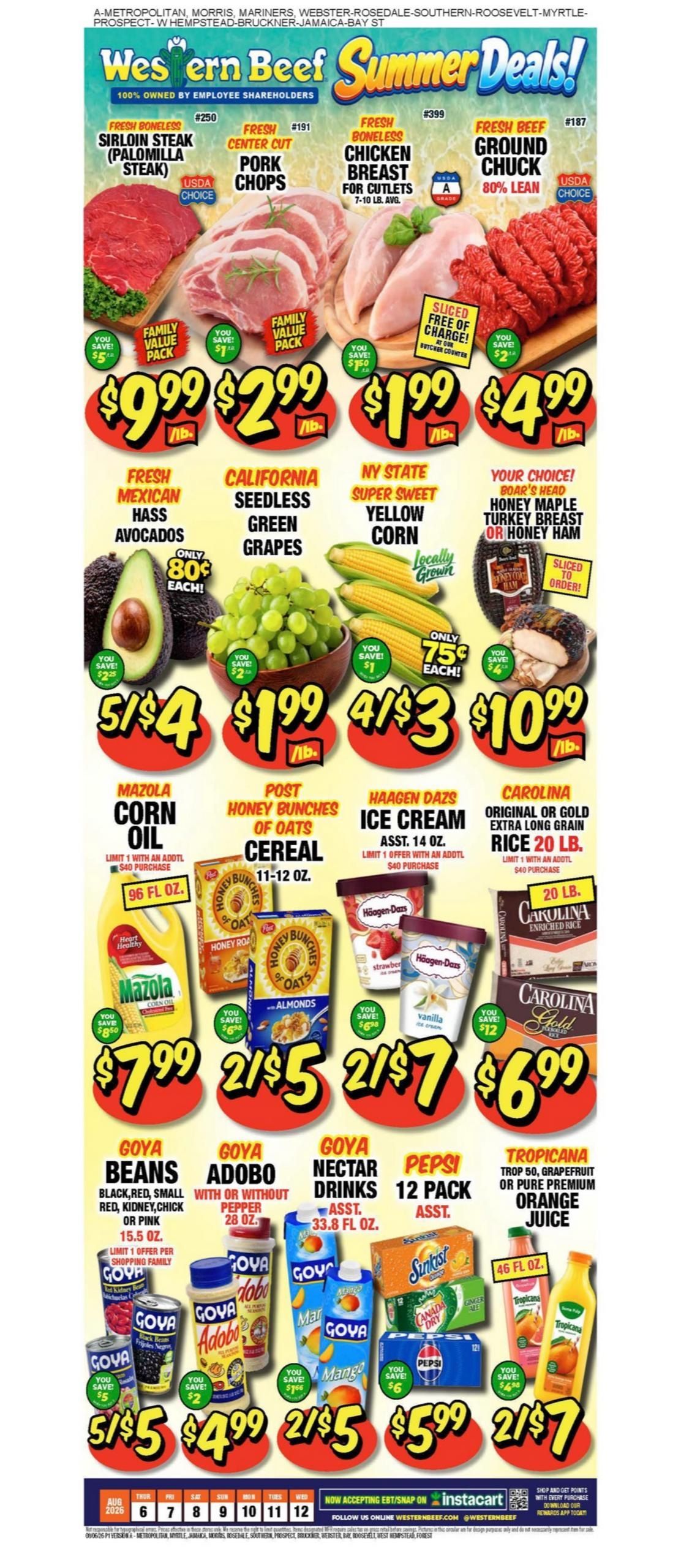 Western Beef (Elizabeth Area, NJ) Weekly Ad August 6 - 12, 2026