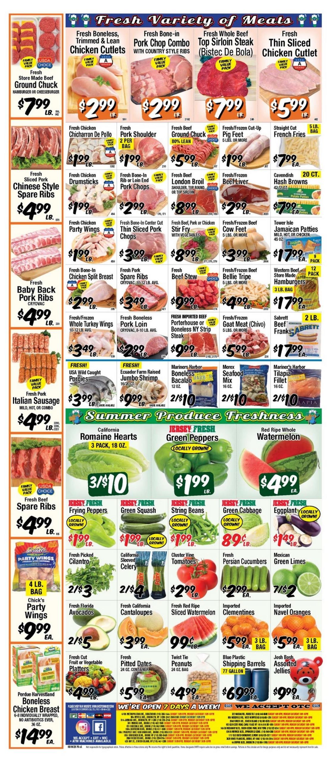 Western Beef (Elizabeth Area, NJ) Weekly Ad August 6 - 12, 2026