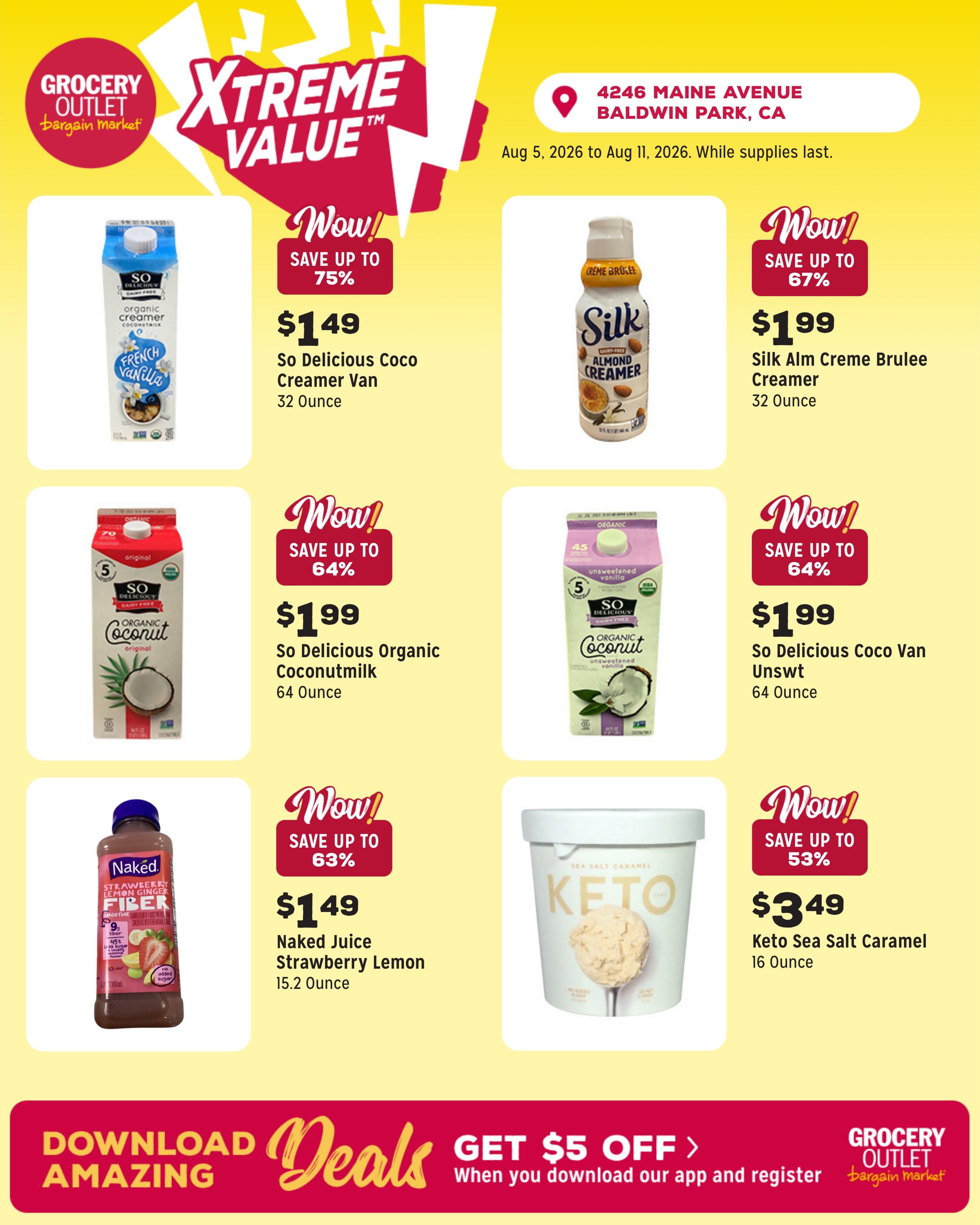 Grocery Outlet (West Covina–Baldwin Park Area, CA) Weekly Ad August 5 - 11, 2026